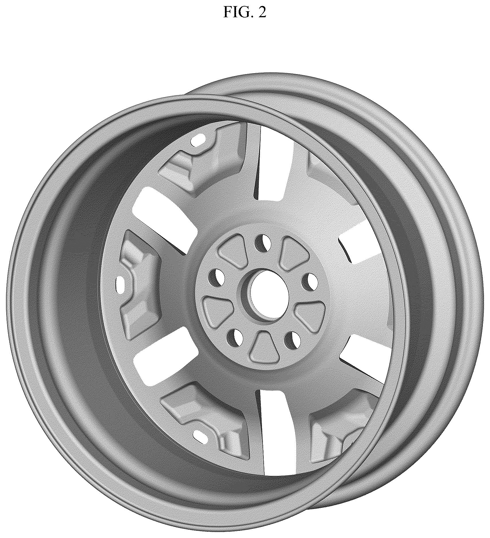 Patent USD1100778 Figure 2 – Wheel for an automobile