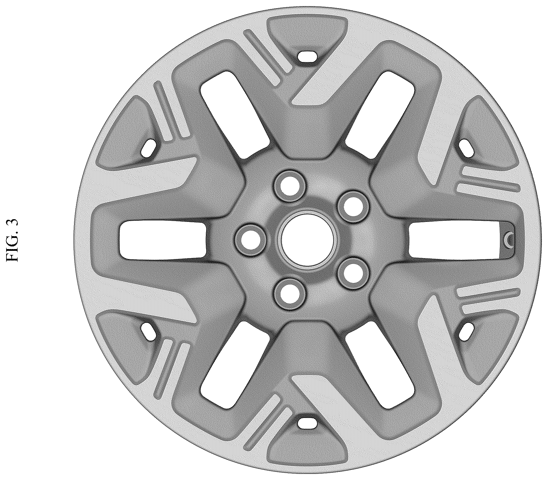 Patent USD1100778 Figure 3 – Wheel for an automobile