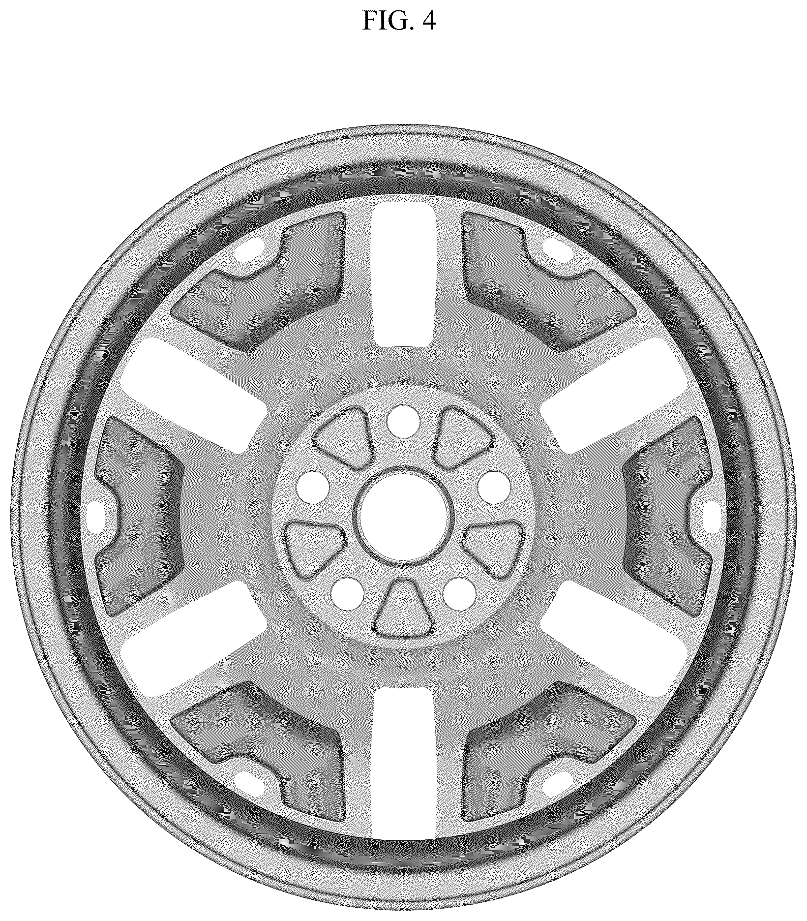 Patent USD1100778 Figure 4 – Wheel for an automobile