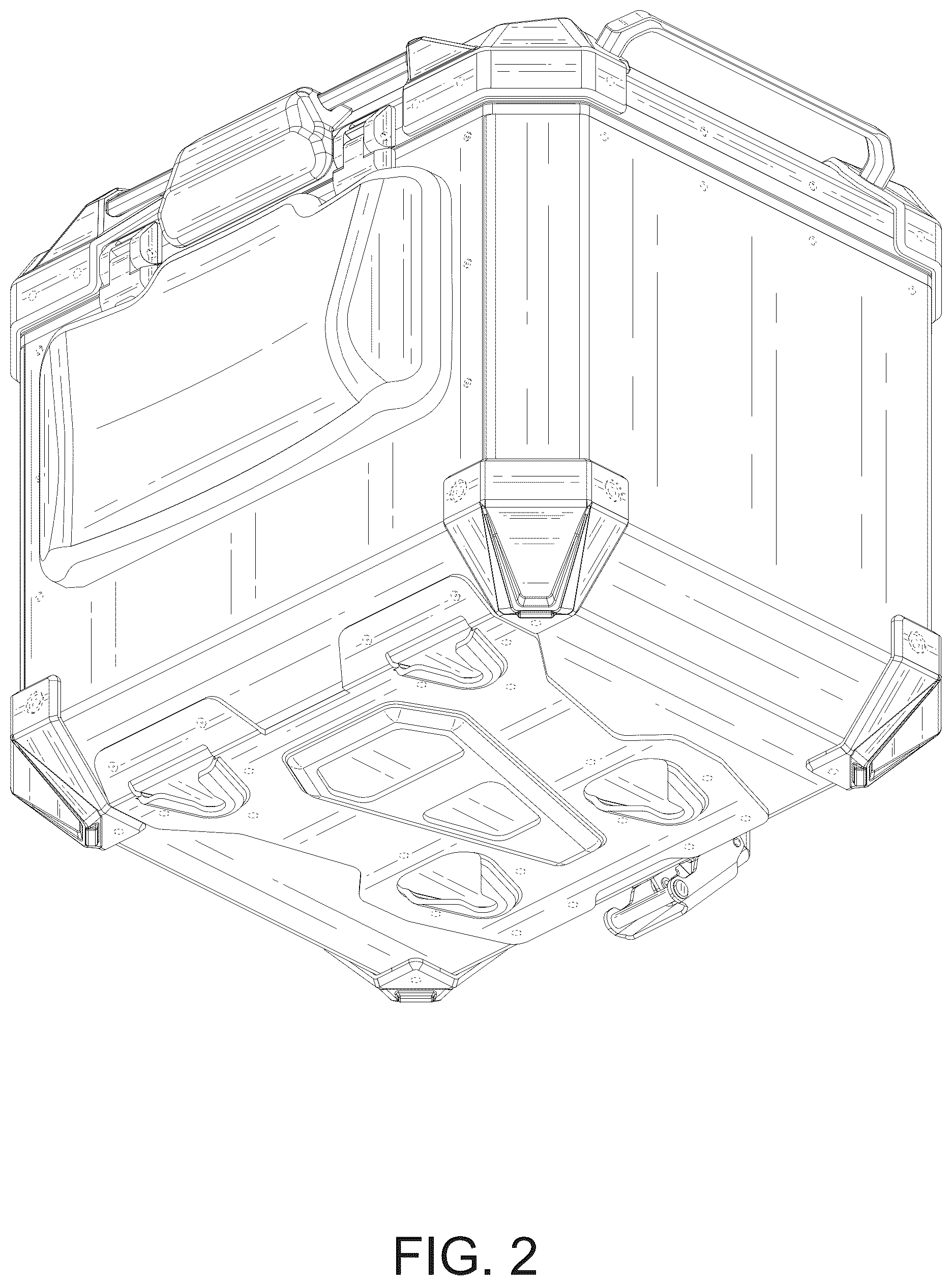 Patent USD1100798 Figure 2 – Motorcycle trunk