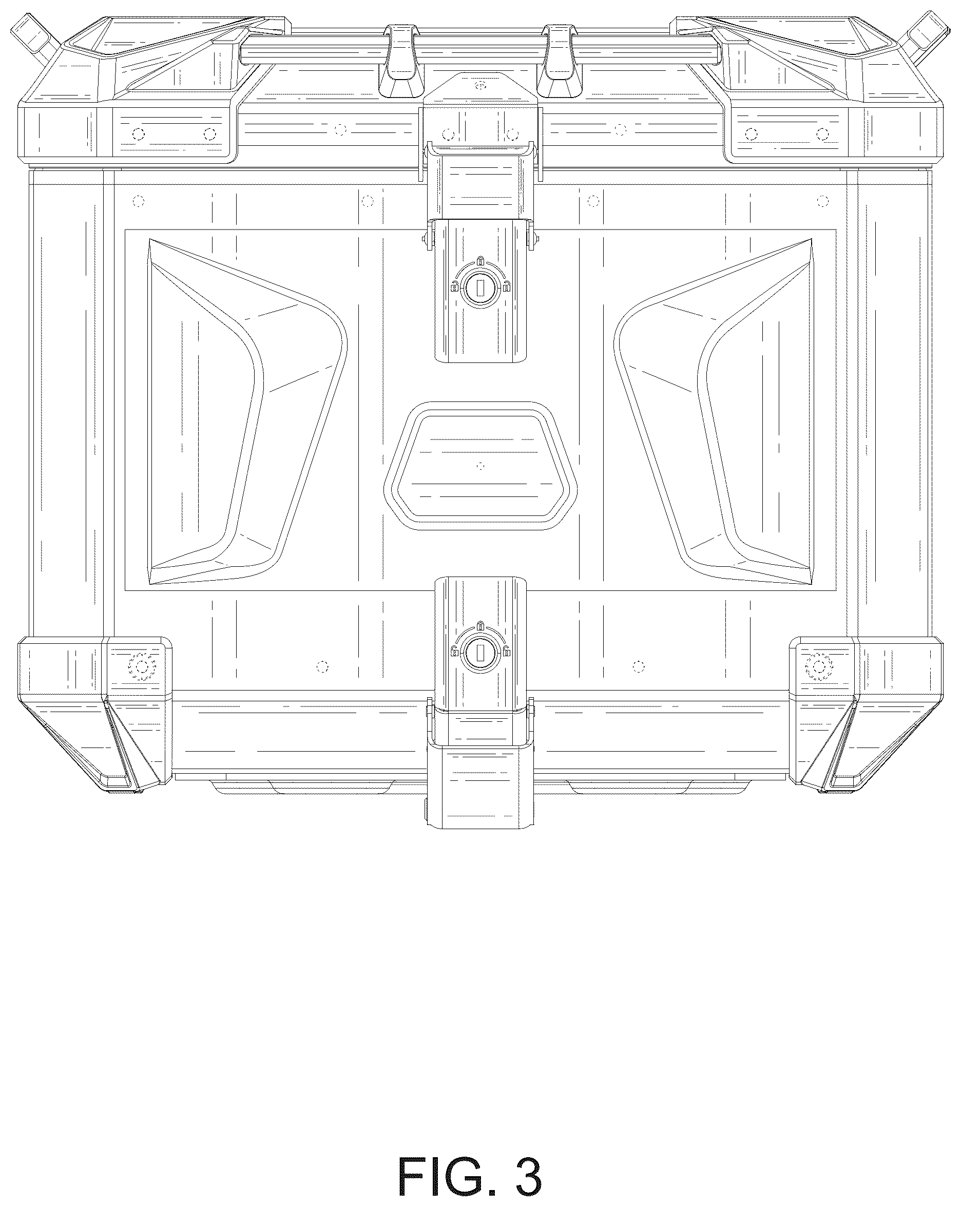 Patent USD1100798 Figure 3 – Motorcycle trunk