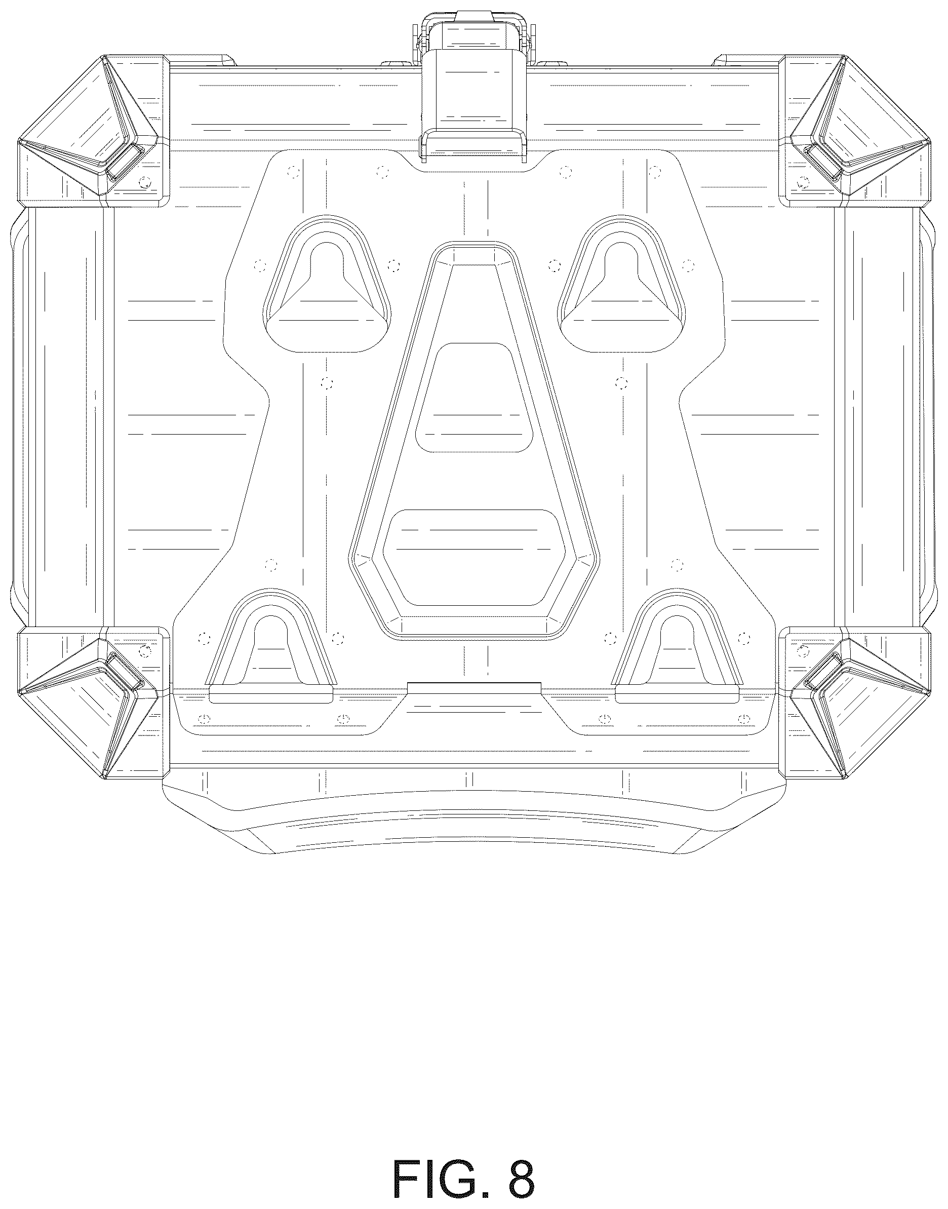 Patent USD1100798 Figure 8 – Motorcycle trunk