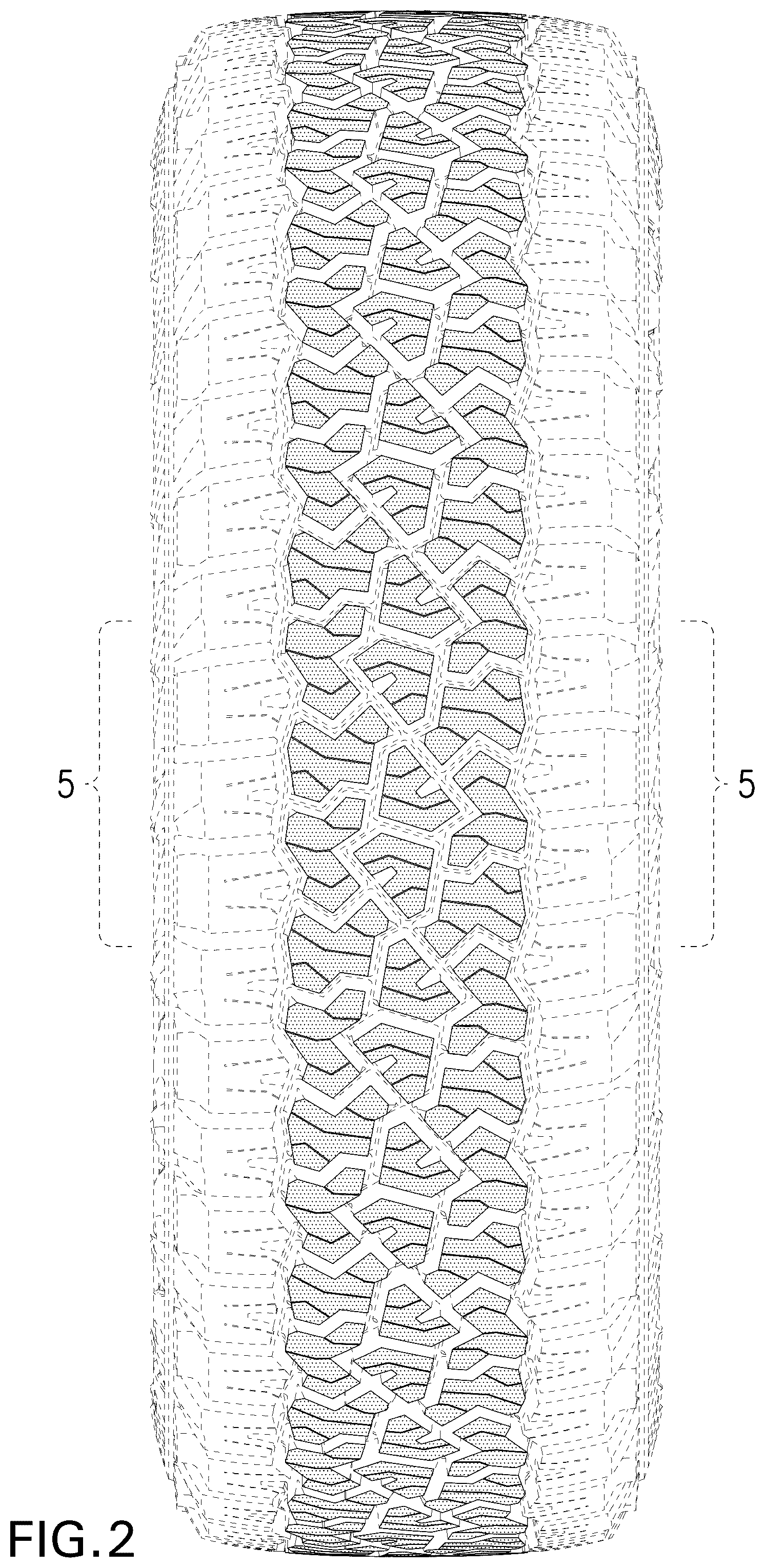 Patent USD1100807 Figure 2 – Tire