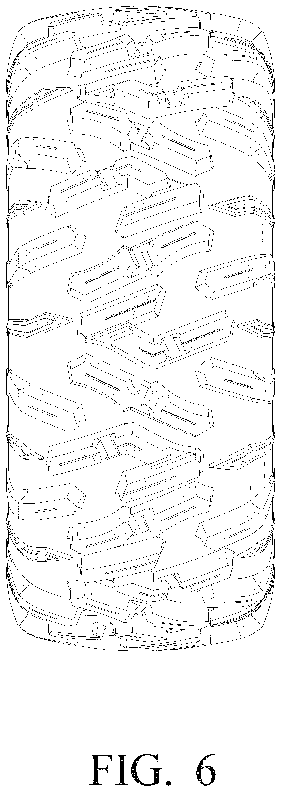 Patent USD1100808 Figure 6 – Tyre