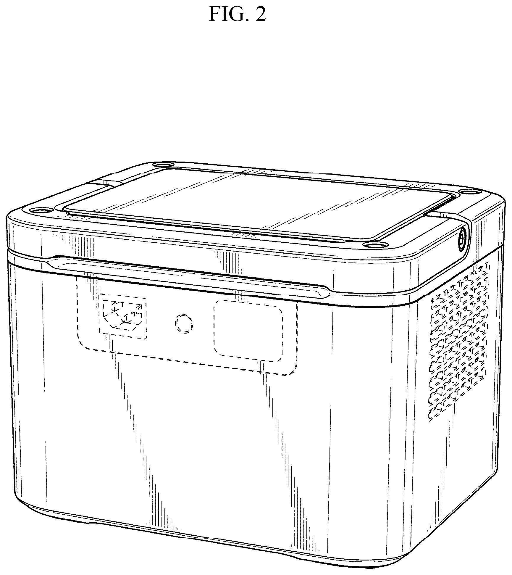 Patent USD1100814 Figure 2 – Portable power supply