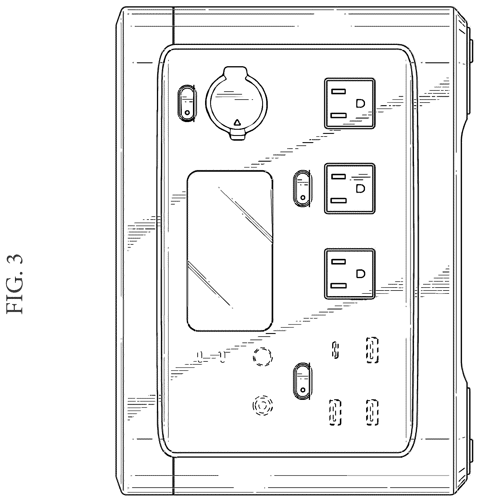 Patent USD1100814 Figure 3 – Portable power supply