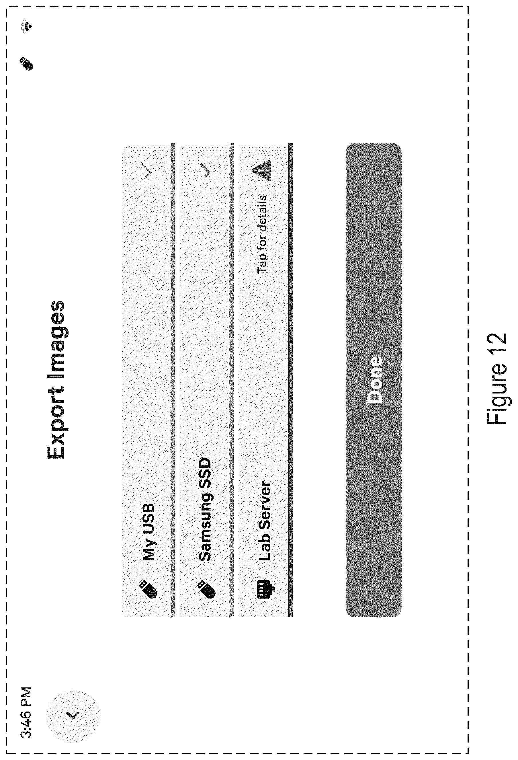 Patent USD1100948 Figure 12 – Display screen or portion thereof with transitional graphical user interface