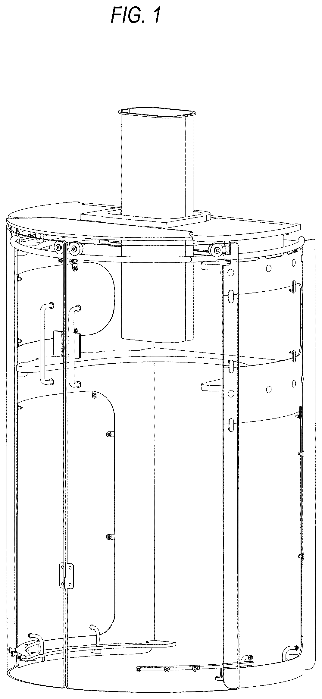 Patent USD1101011 Figure 1 – Packaging machine