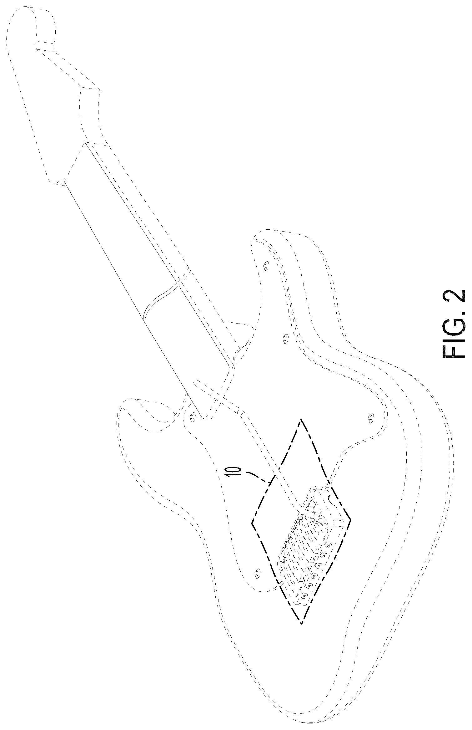 Patent USD1101024 Figure 2 – Guitar with tremolo