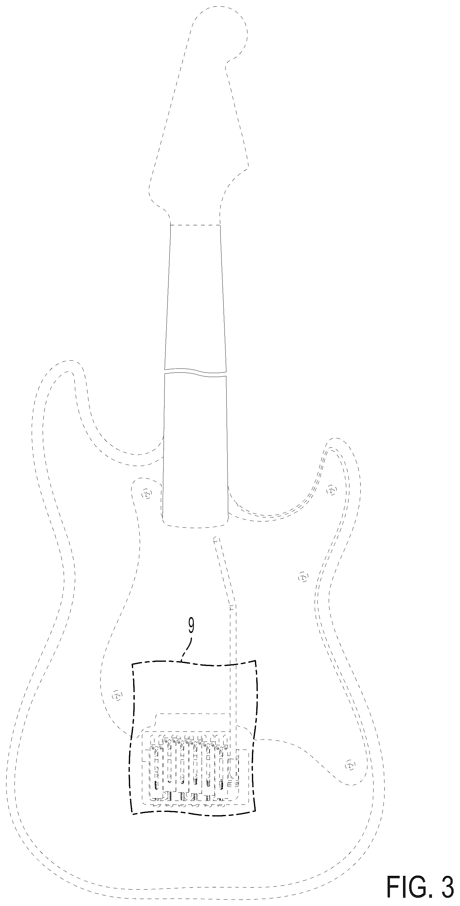 Patent USD1101024 Figure 3 – Guitar with tremolo