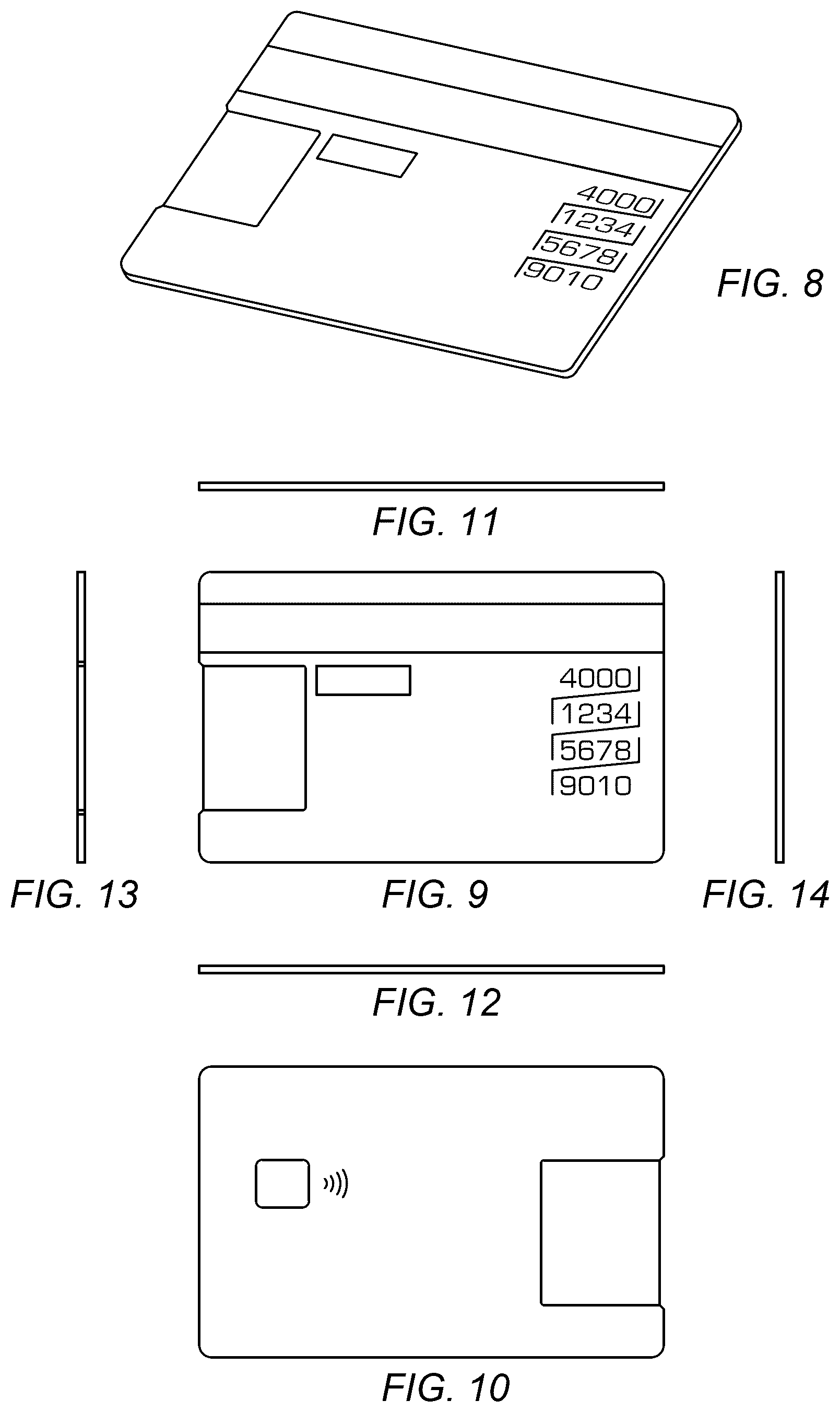 Patent USD1101037 Figure 2 – Payment card with a notch