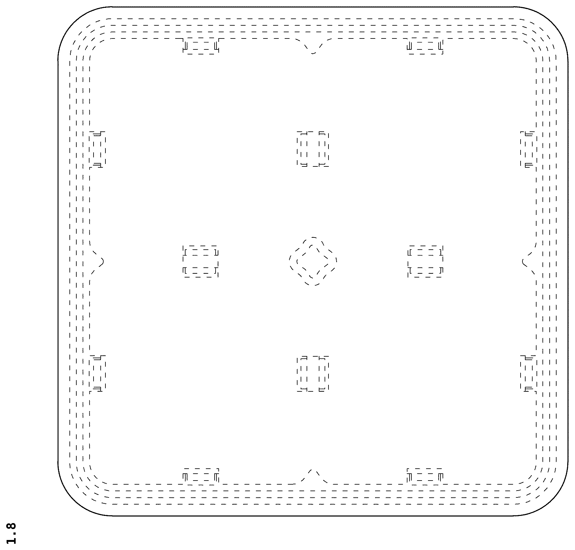 Patent USD1101049 Figure 8 – Combined game board with set of game pieces
