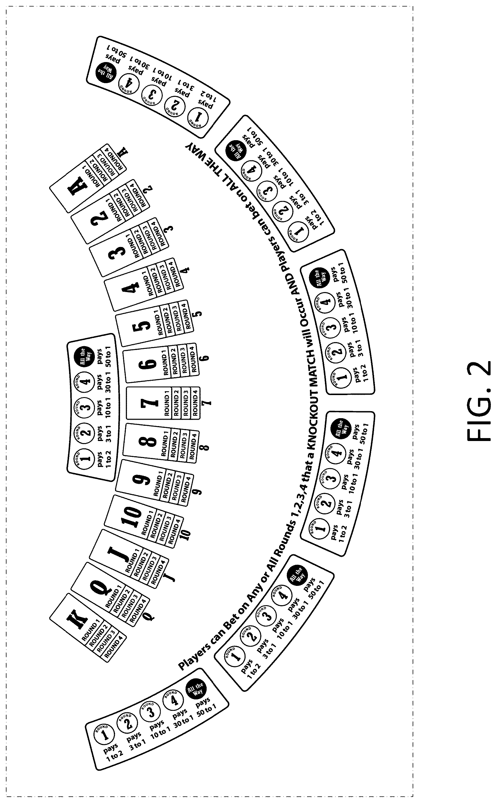 Patent USD1101051 Figure 2 – Card game board