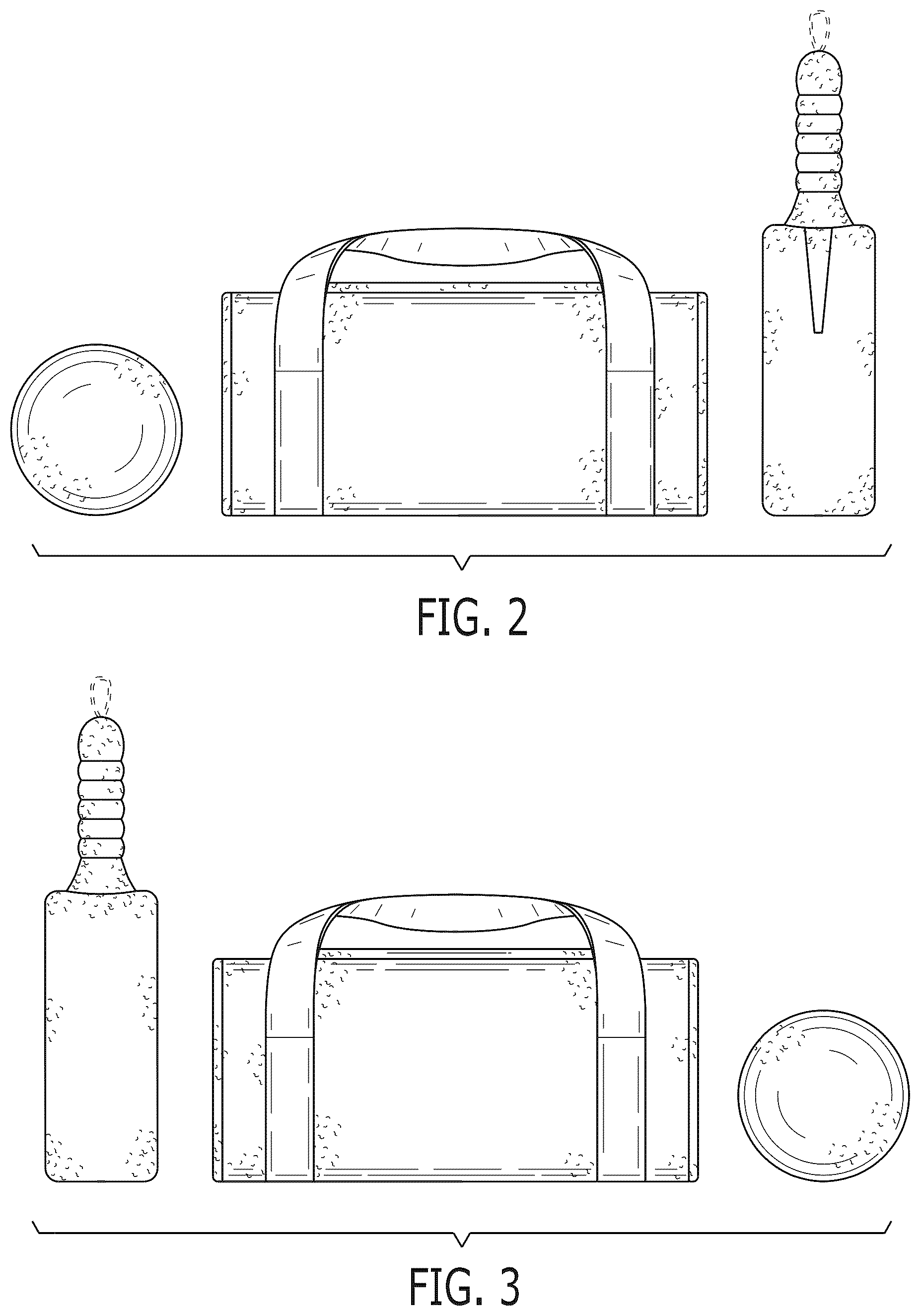 Patent USD1101054 Figure 2 – Plush ball, bag, and bat set