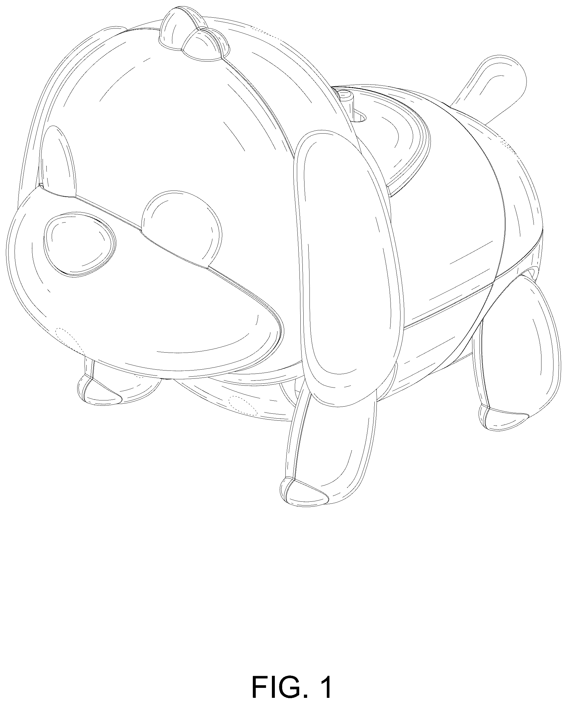 Patent USD1101071 Figure 1 – Toy dog