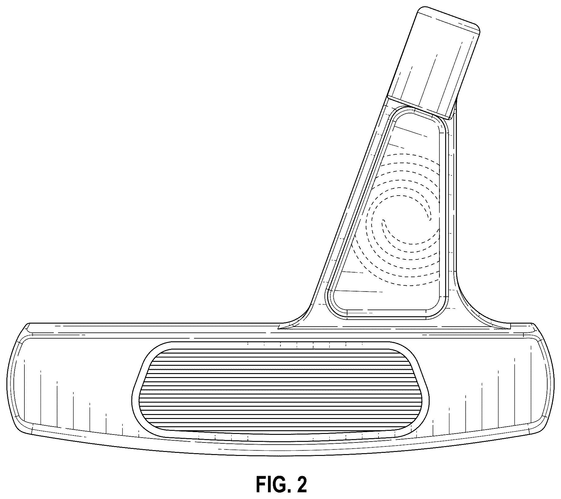 Patent USD1101080 Figure 2 – Putter head