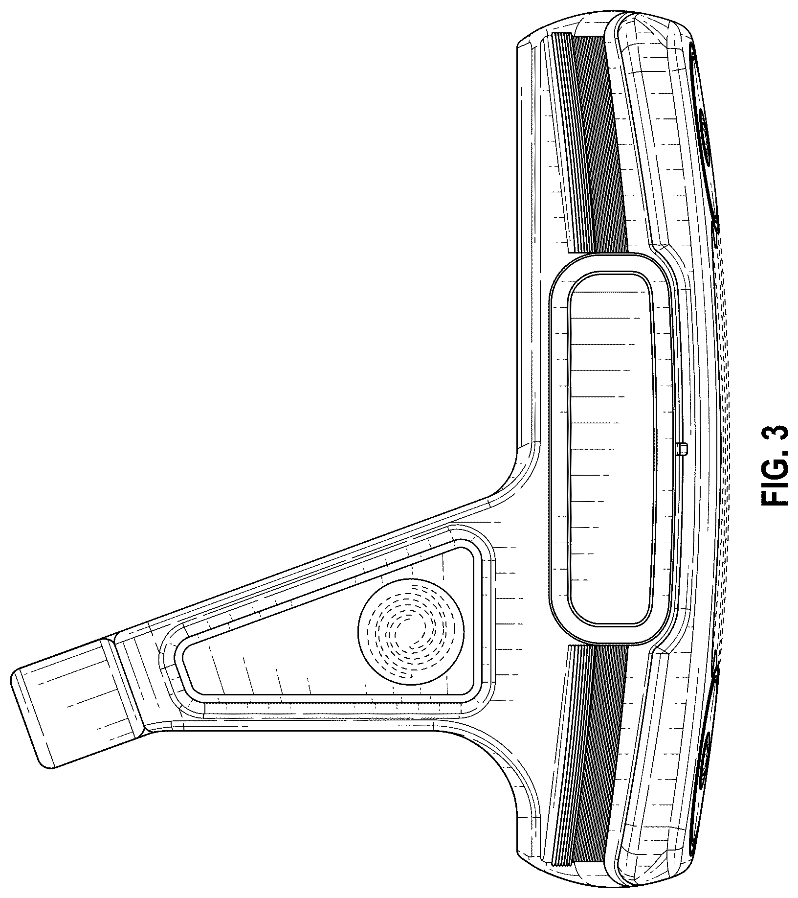 Patent USD1101080 Figure 3 – Putter head