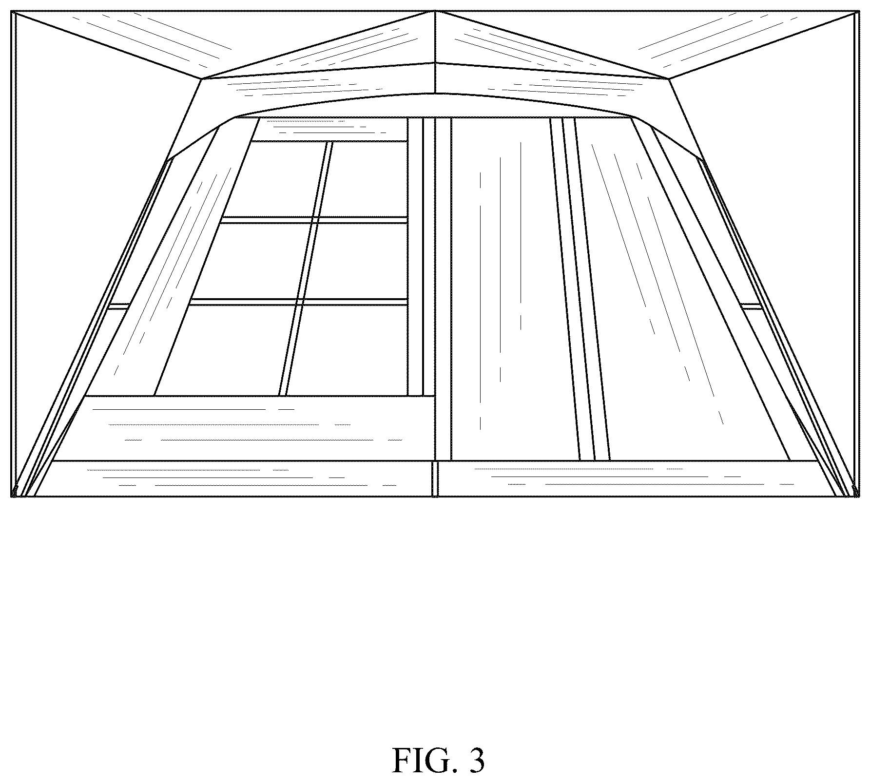 Patent USD1101087 Figure 3 – Tent