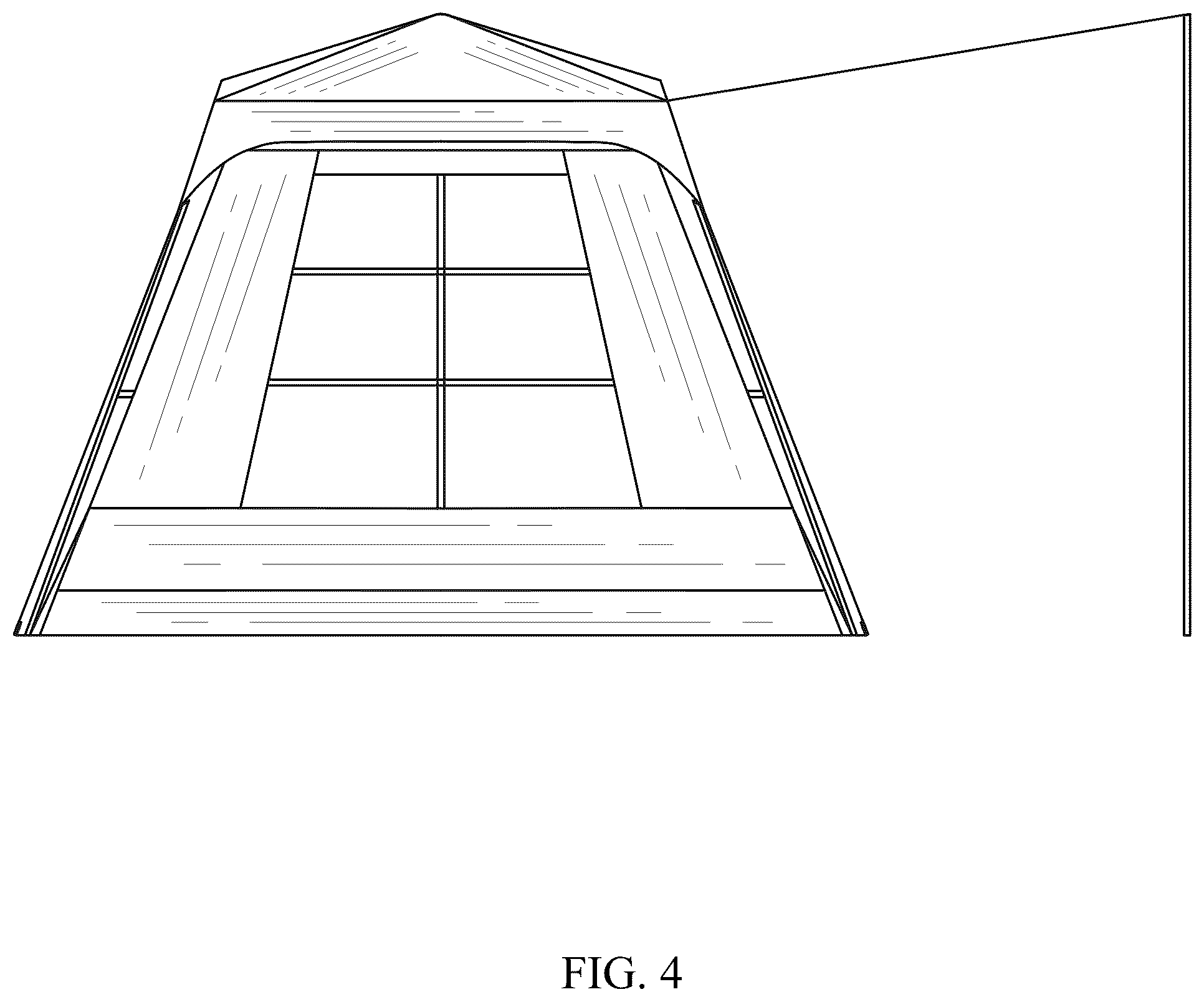 Patent USD1101087 Figure 4 – Tent
