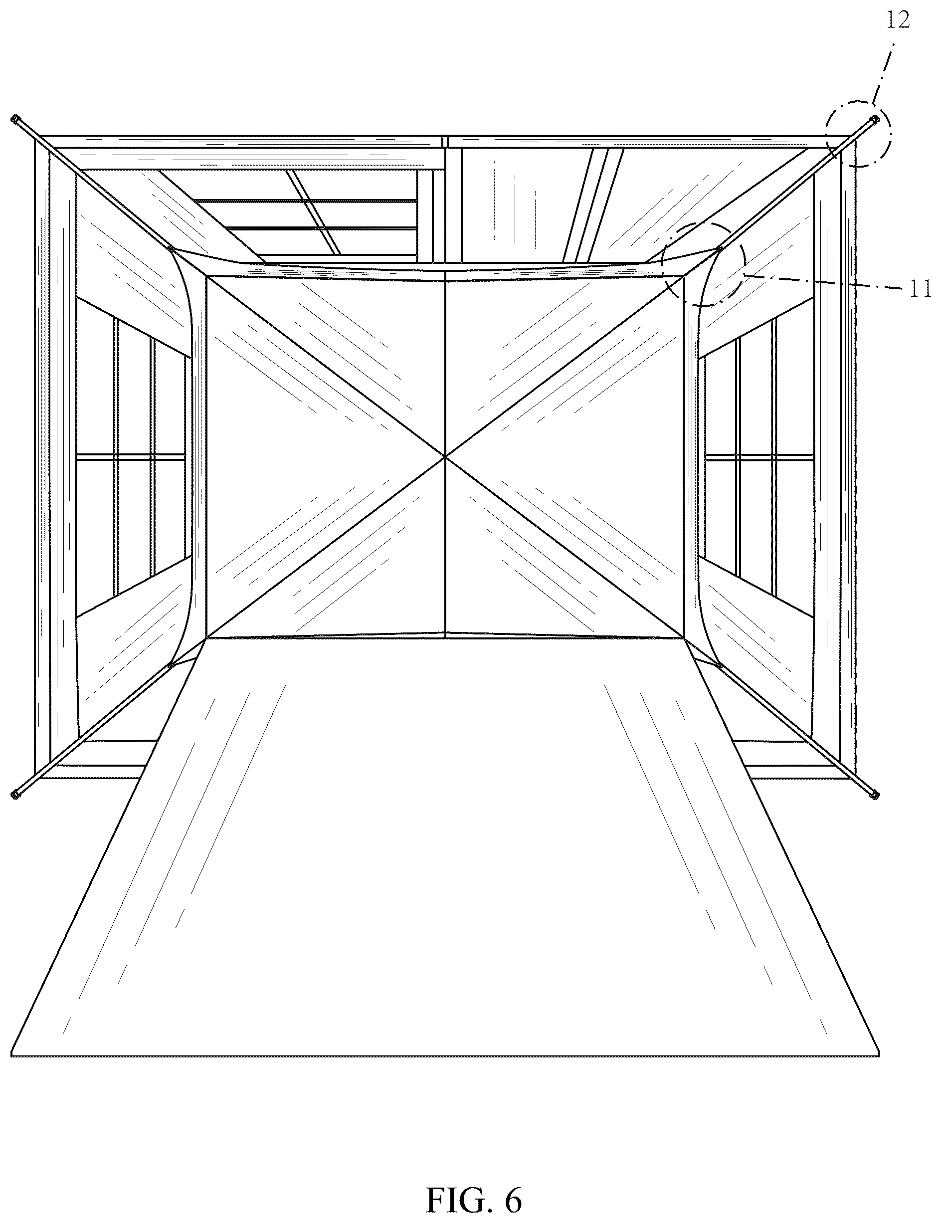 Patent USD1101087 Figure 6 – Tent