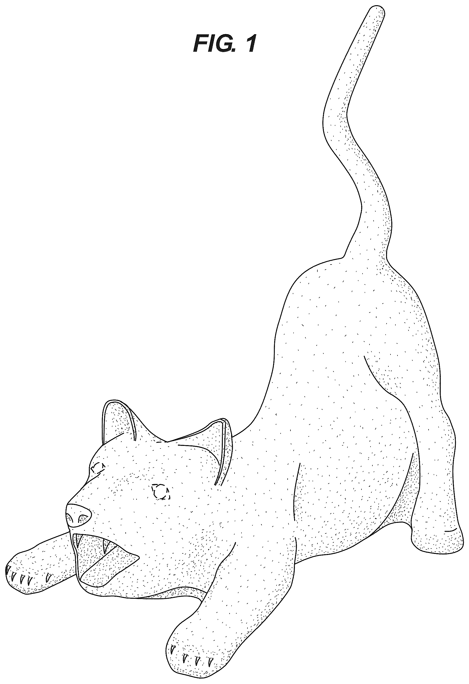 Patent USD1101095 Figure 1 – Cat-shaped mousetrap