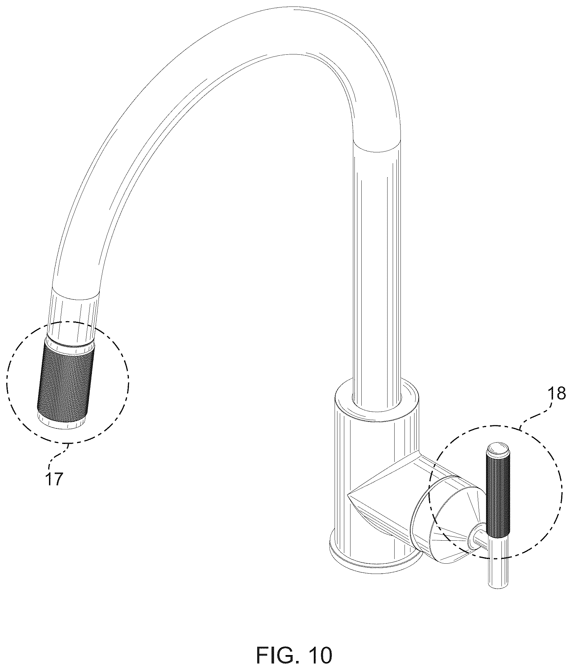 Patent USD1101107 Figure 10 – Faucet