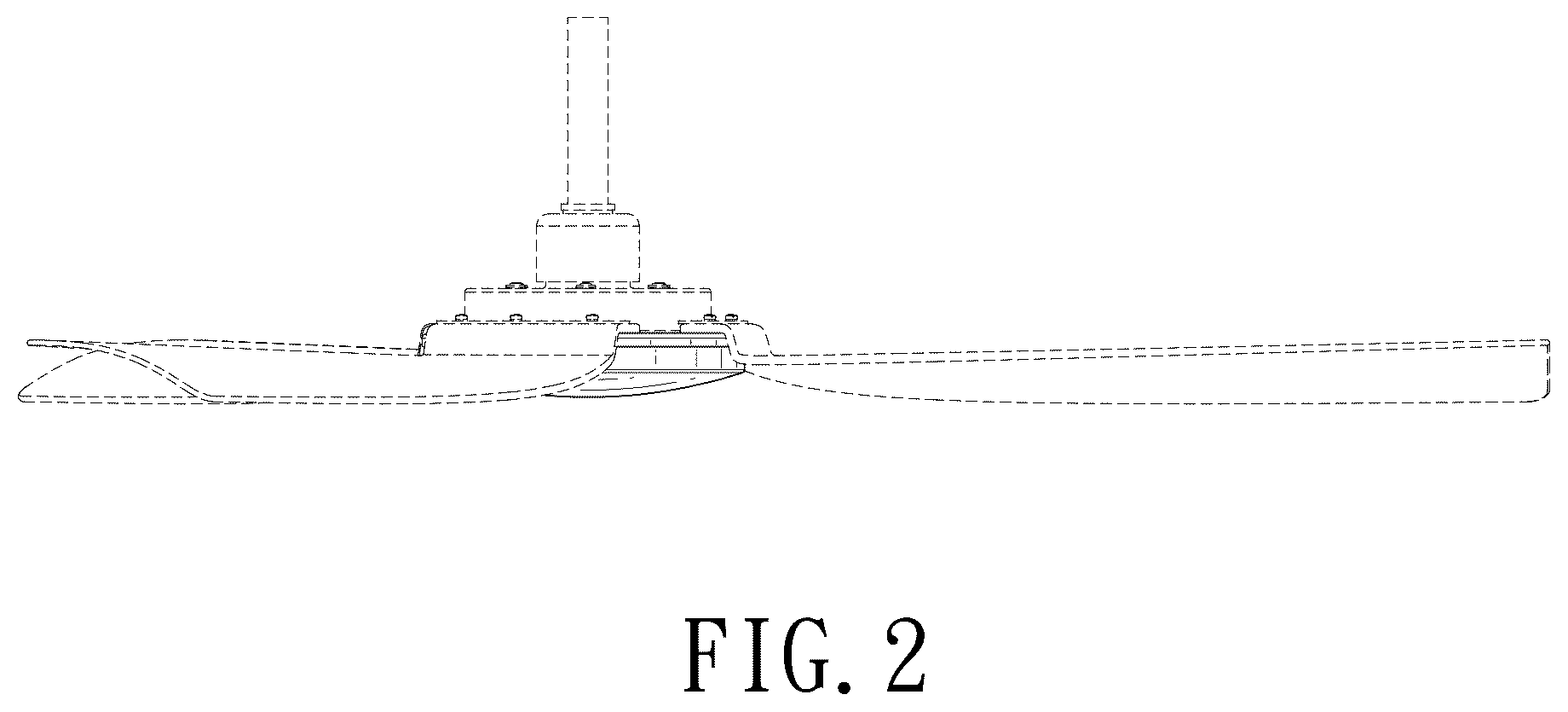 Patent USD1101133 Figure 2 – Ceiling fan