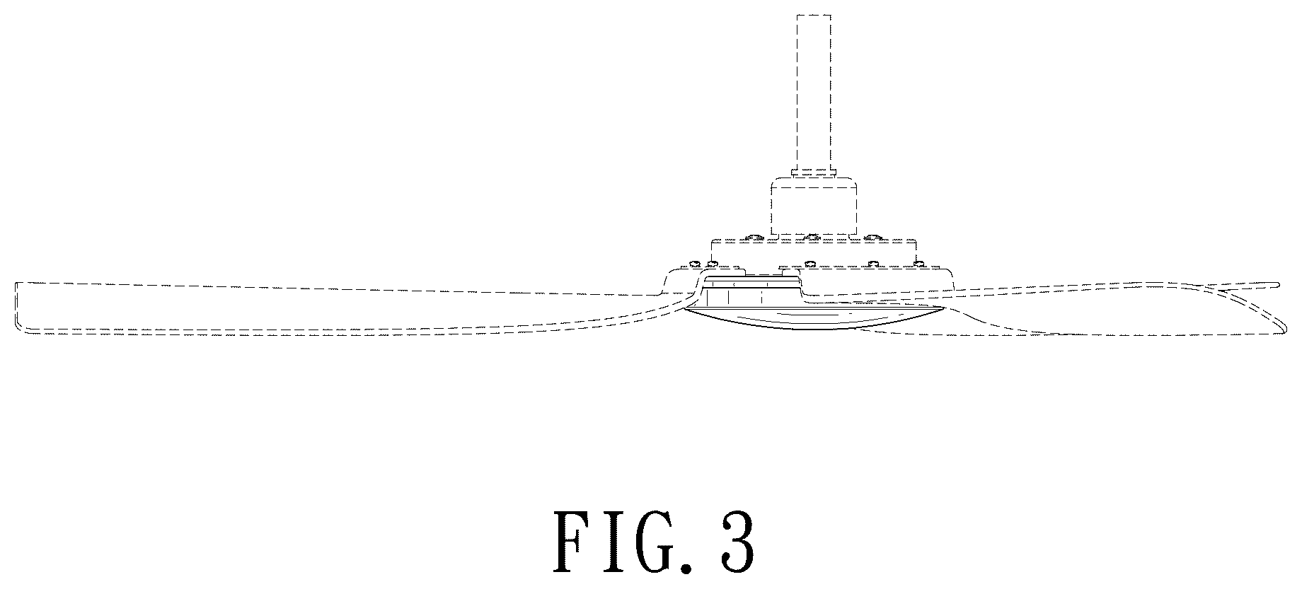 Patent USD1101133 Figure 3 – Ceiling fan