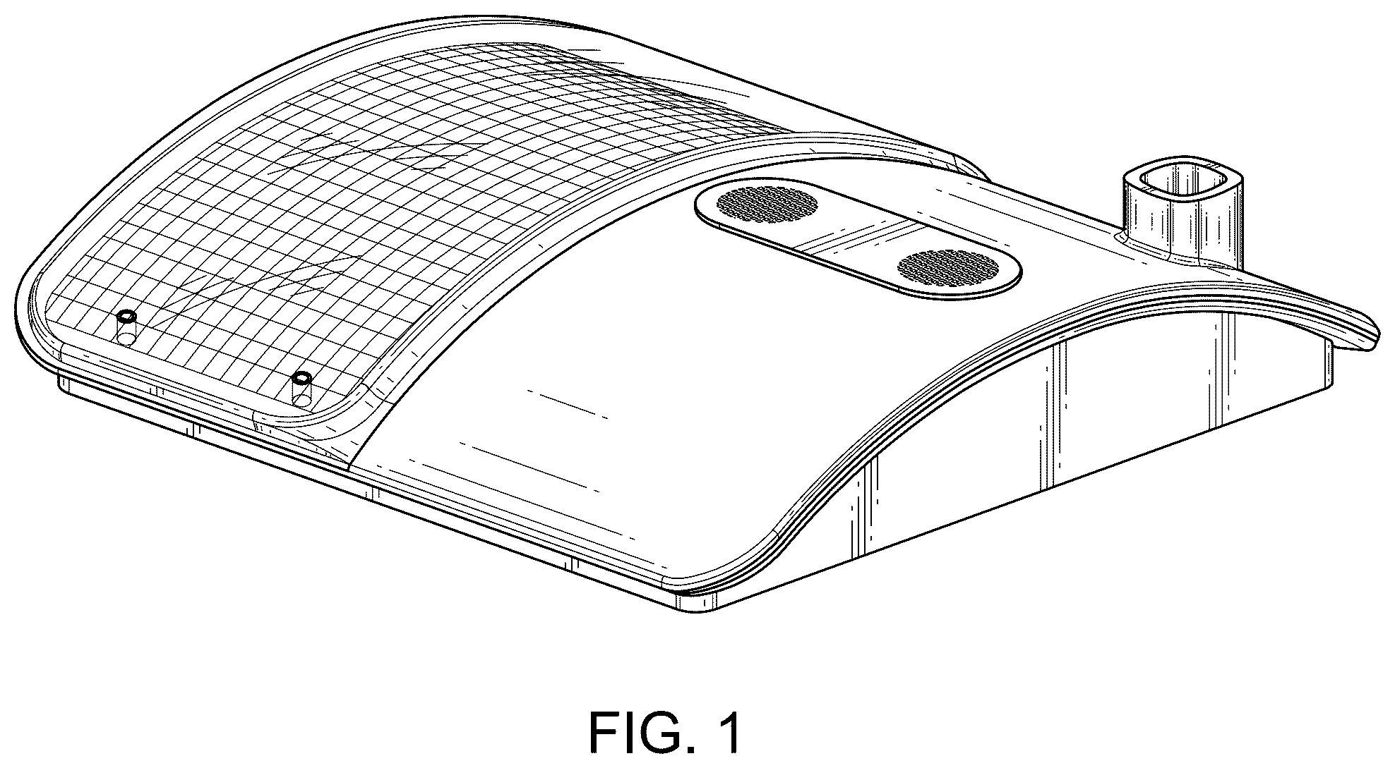Patent USD1101195 Figure 1 – Roof with integrated solar panel