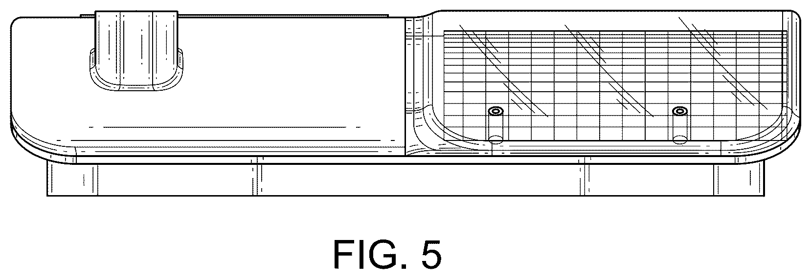 Patent USD1101195 Figure 5 – Roof with integrated solar panel