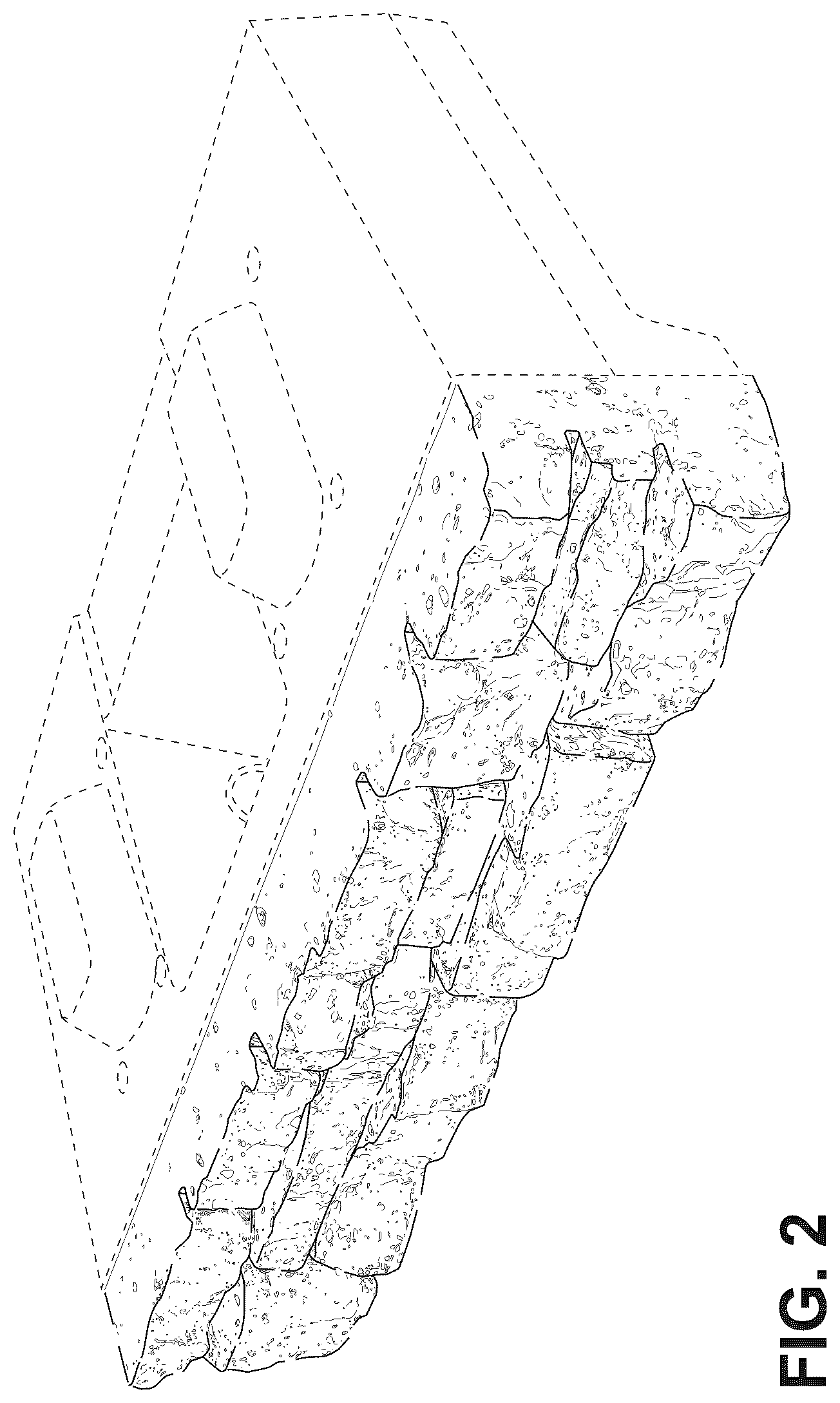 Patent USD1101203 Figure 2 – Textured front face wall block