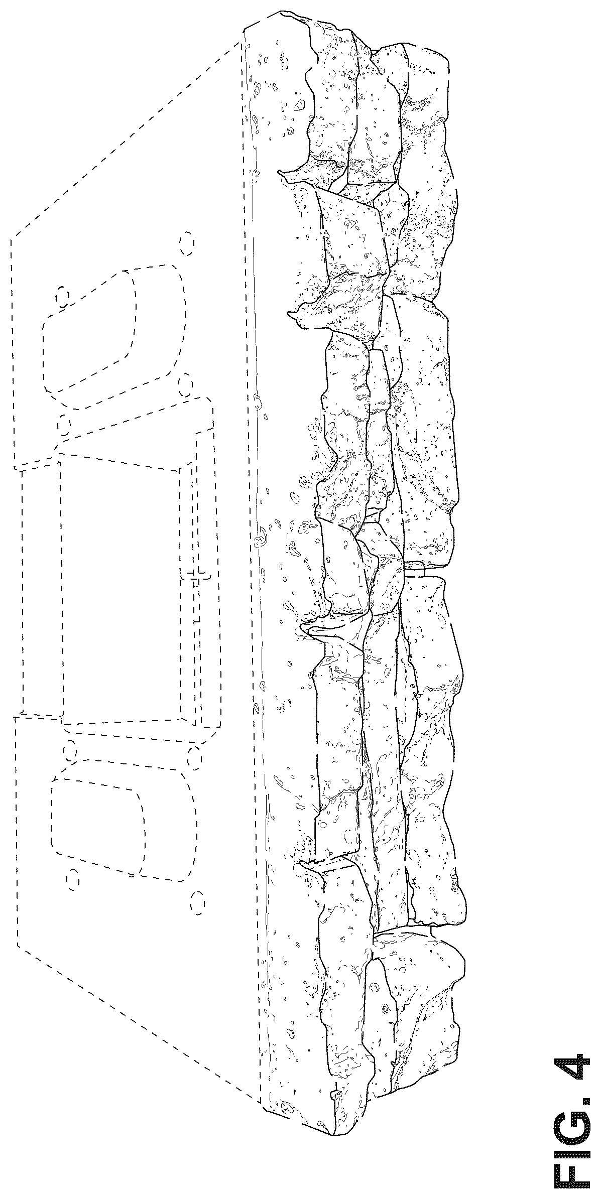 Patent USD1101203 Figure 4 – Textured front face wall block