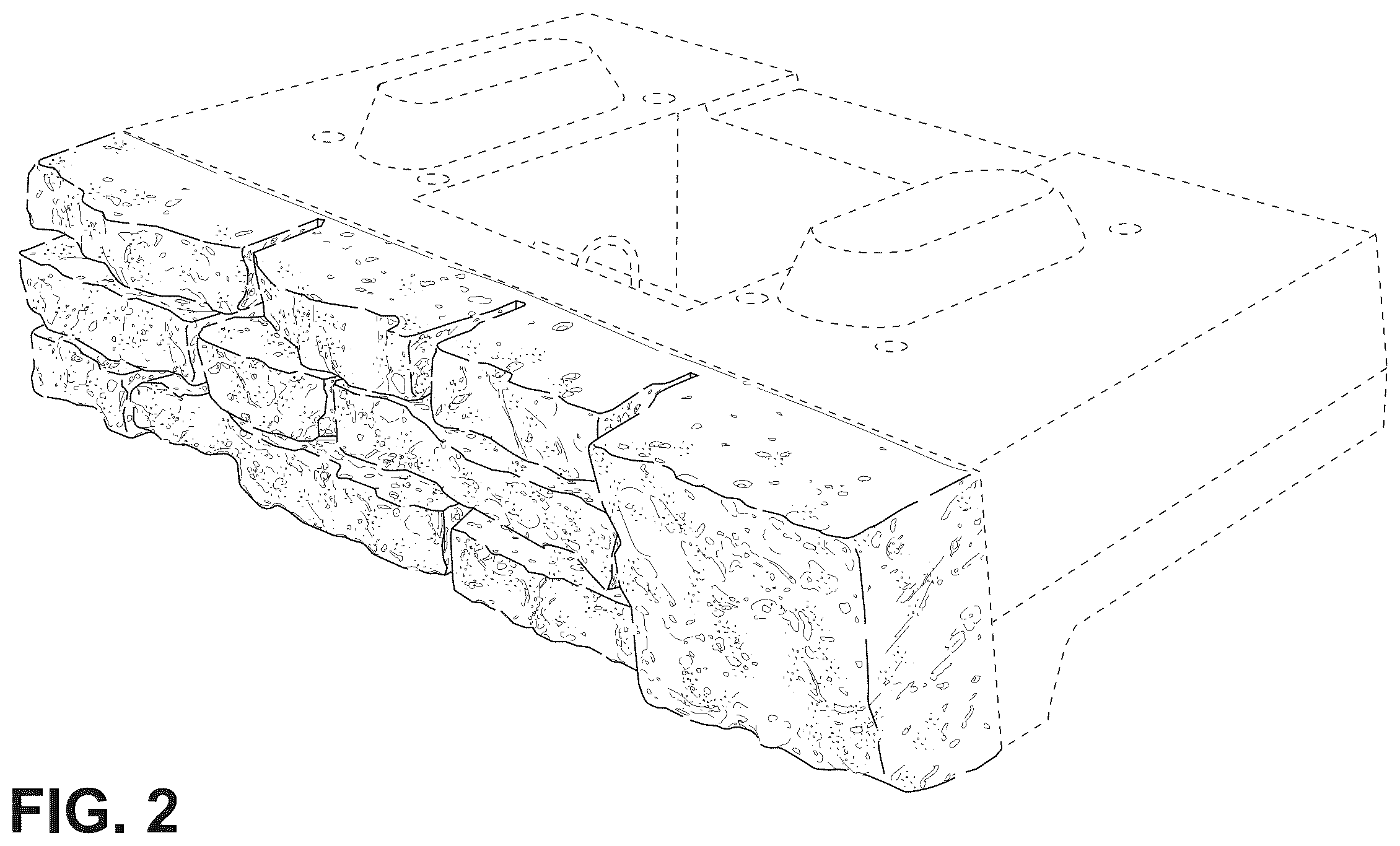 Patent USD1101204 Figure 2 – Textured front face wall block