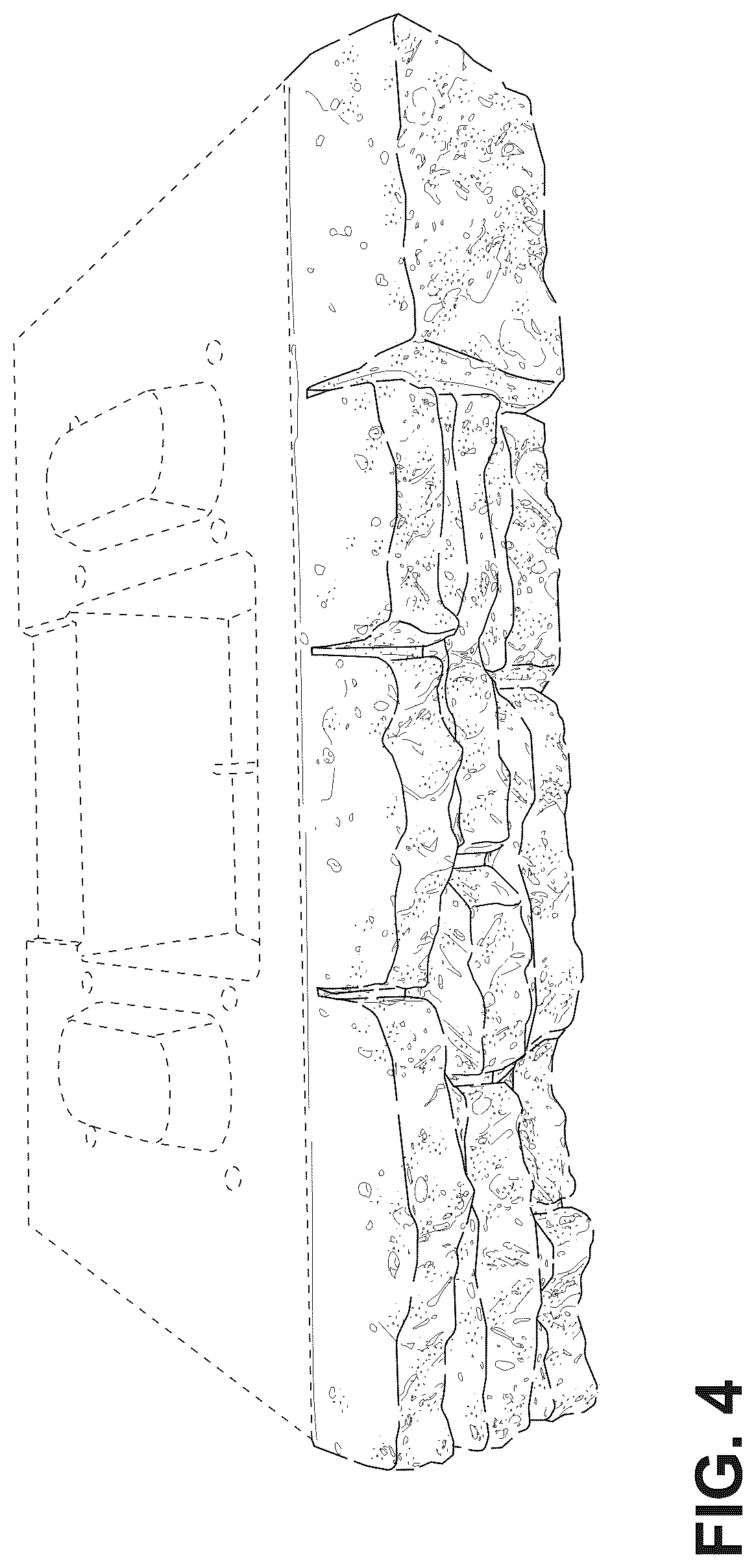 Patent USD1101204 Figure 4 – Textured front face wall block