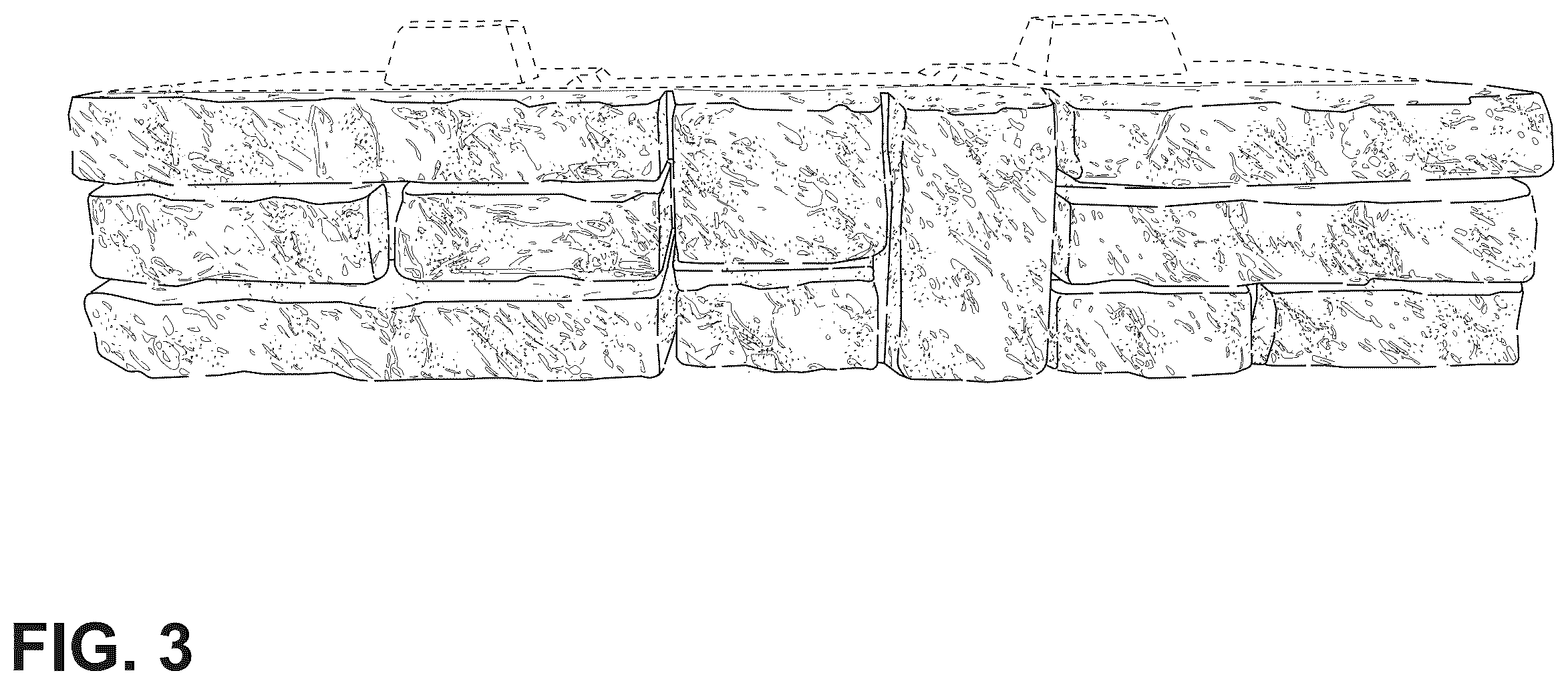 Patent USD1101207 Figure 3 – Textured front face wall block