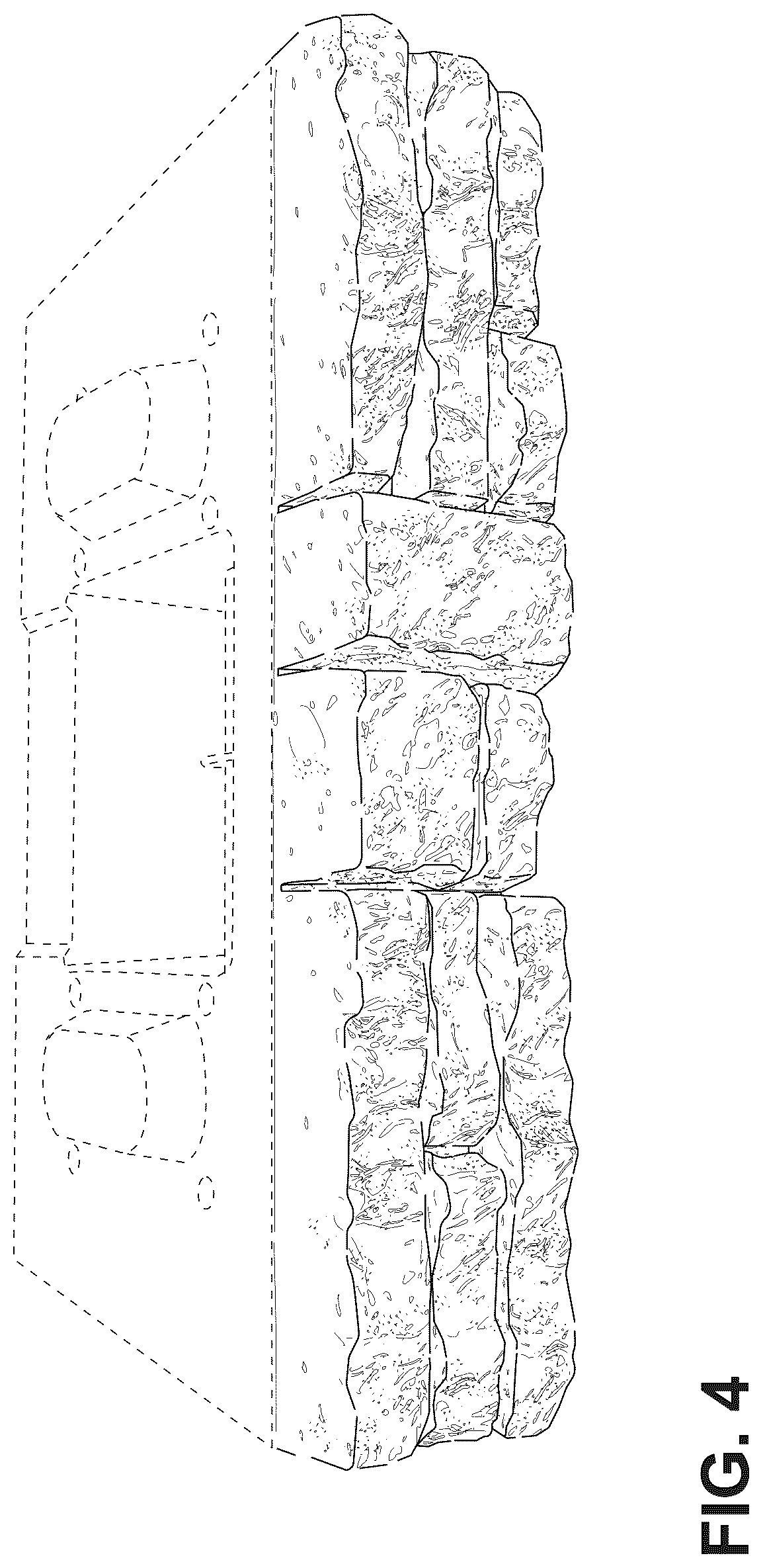 Patent USD1101207 Figure 4 – Textured front face wall block
