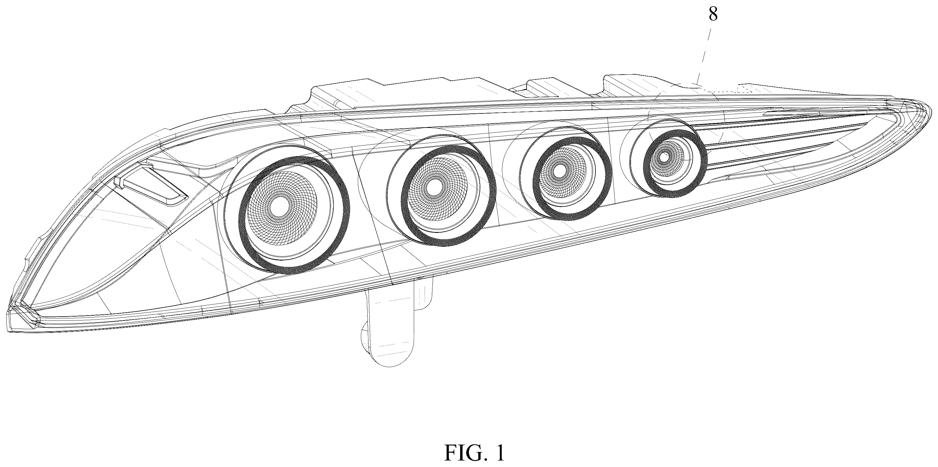 Patent USD1101231 — Automative light — Figure 1