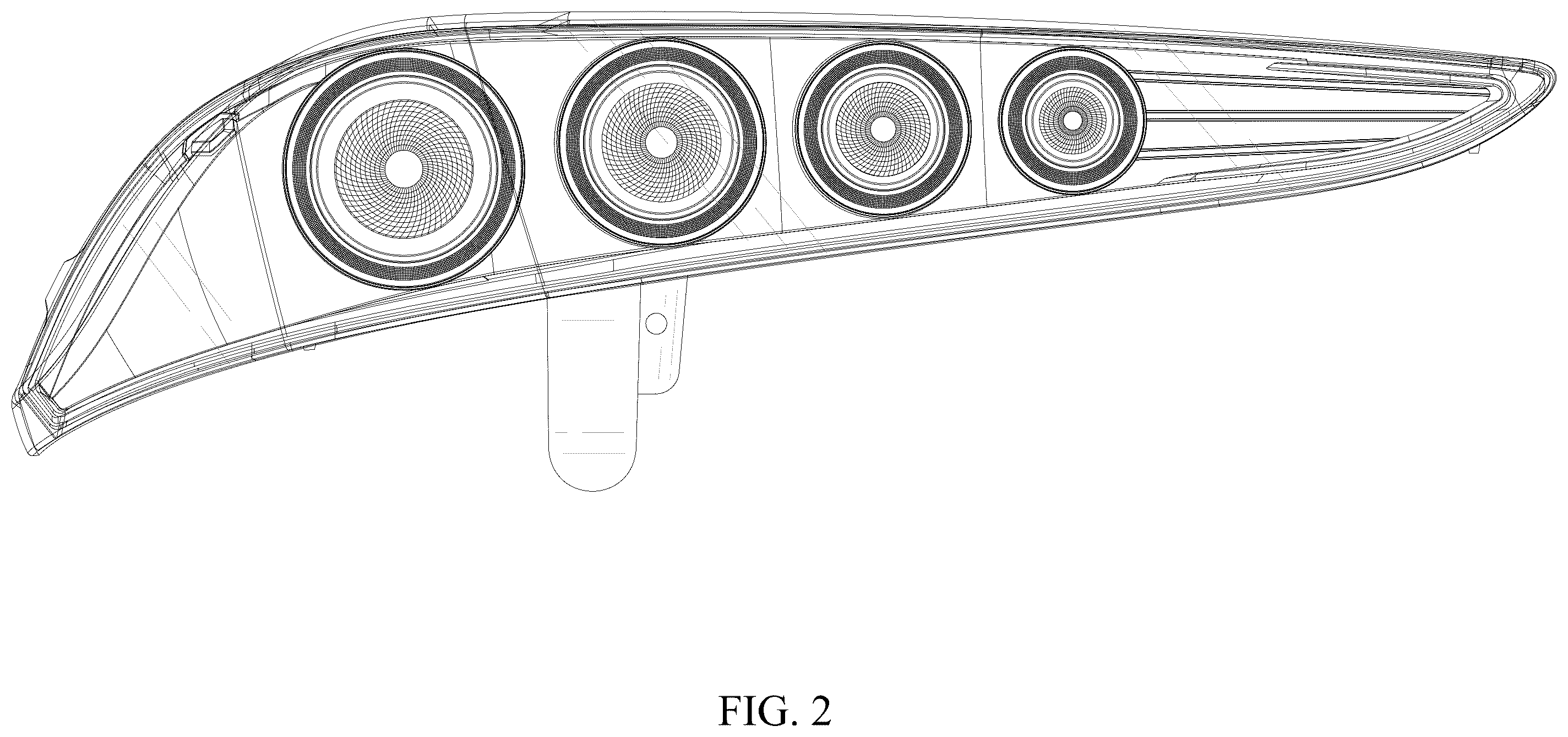 Patent USD1101231 Figure 2 – Automative light