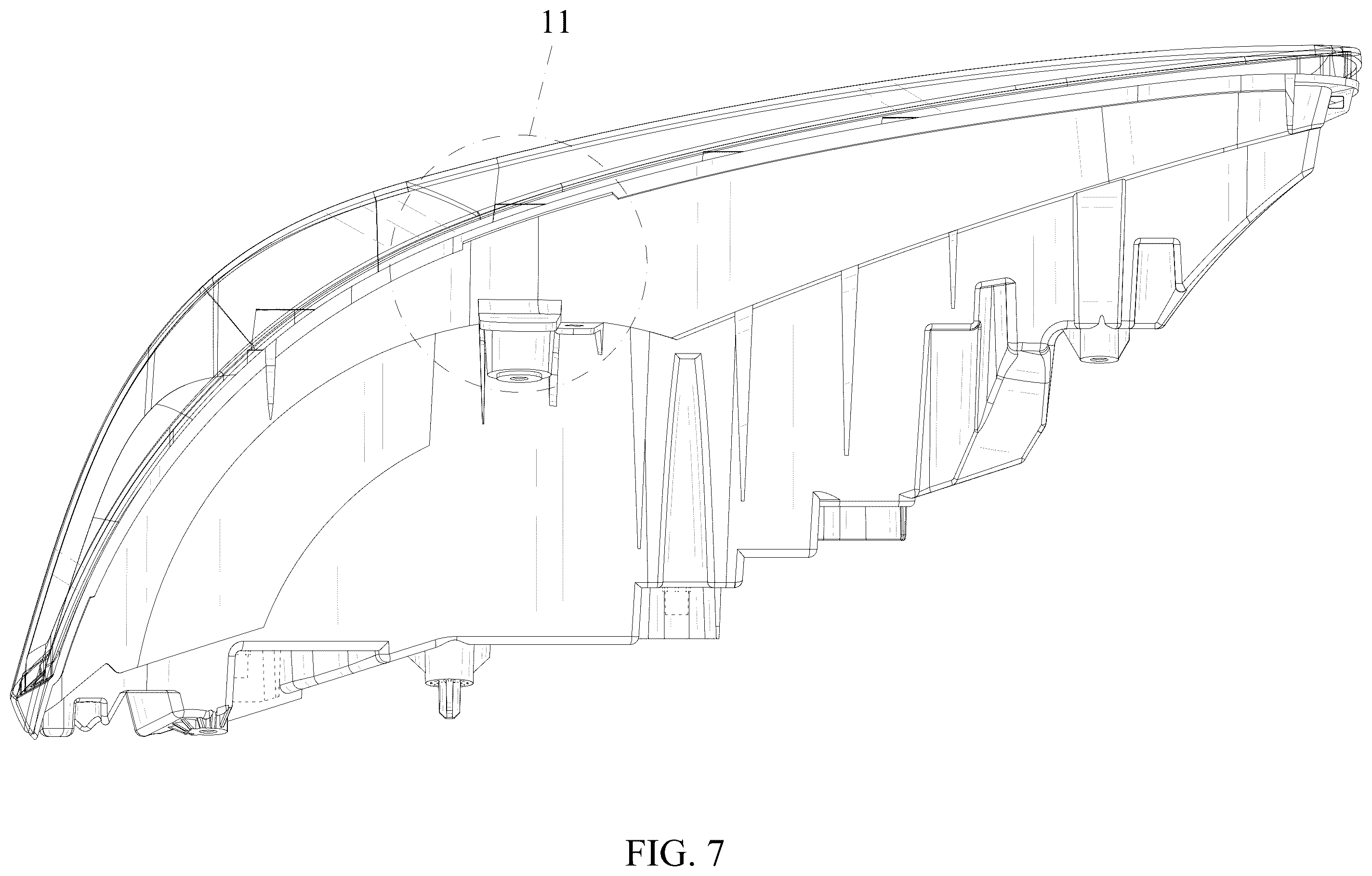Patent USD1101231 Figure 7 – Automative light