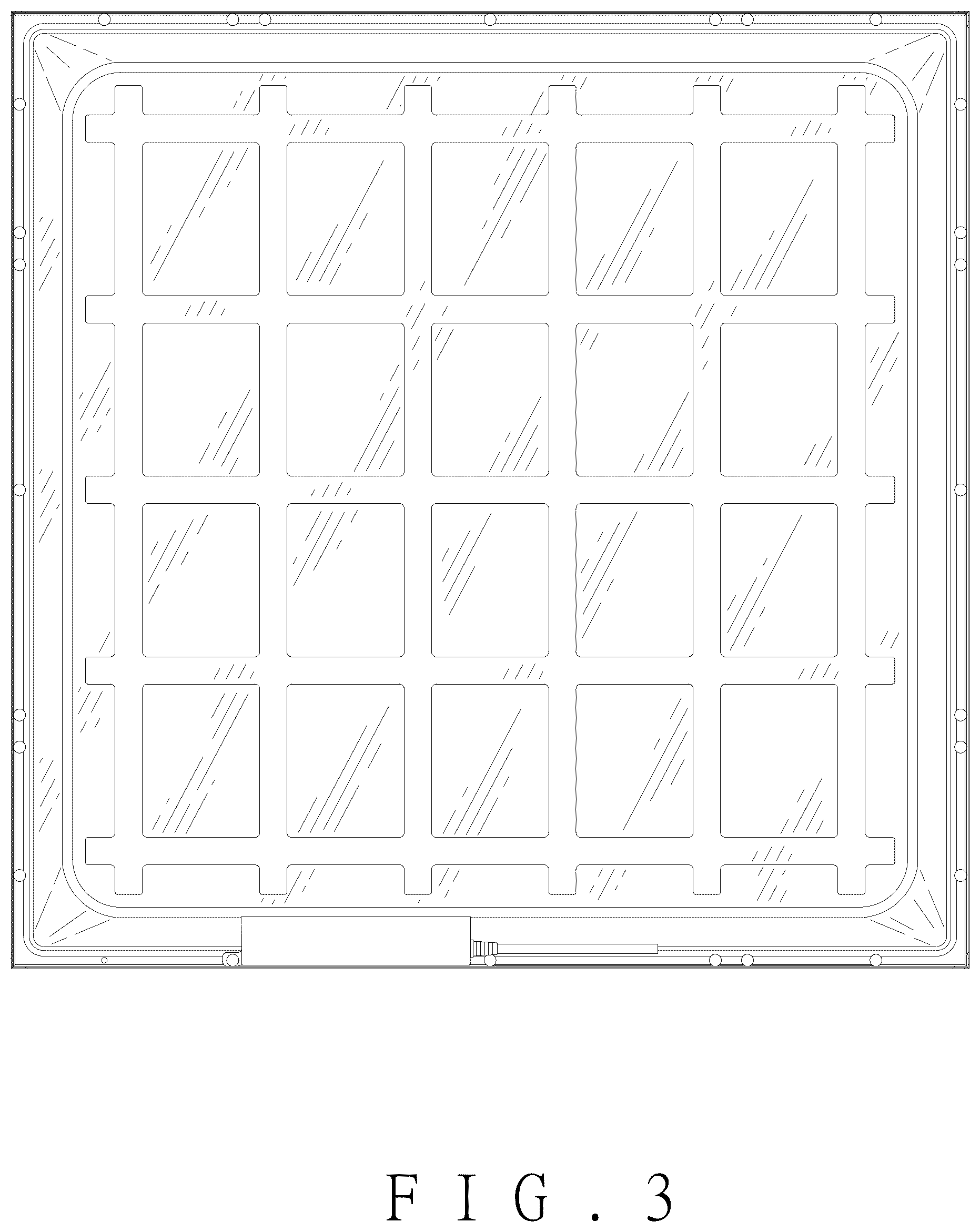 Patent USD1101241 Figure 3 – Panel light