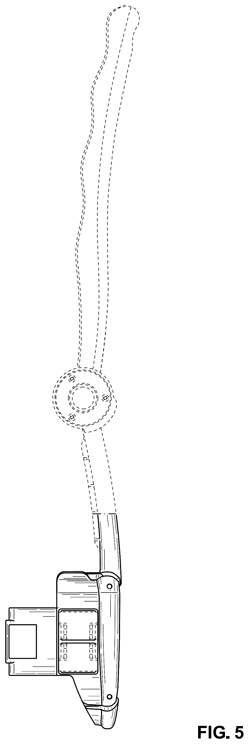 Patent USD1101267 Figure 5 – Holder for electric shaver