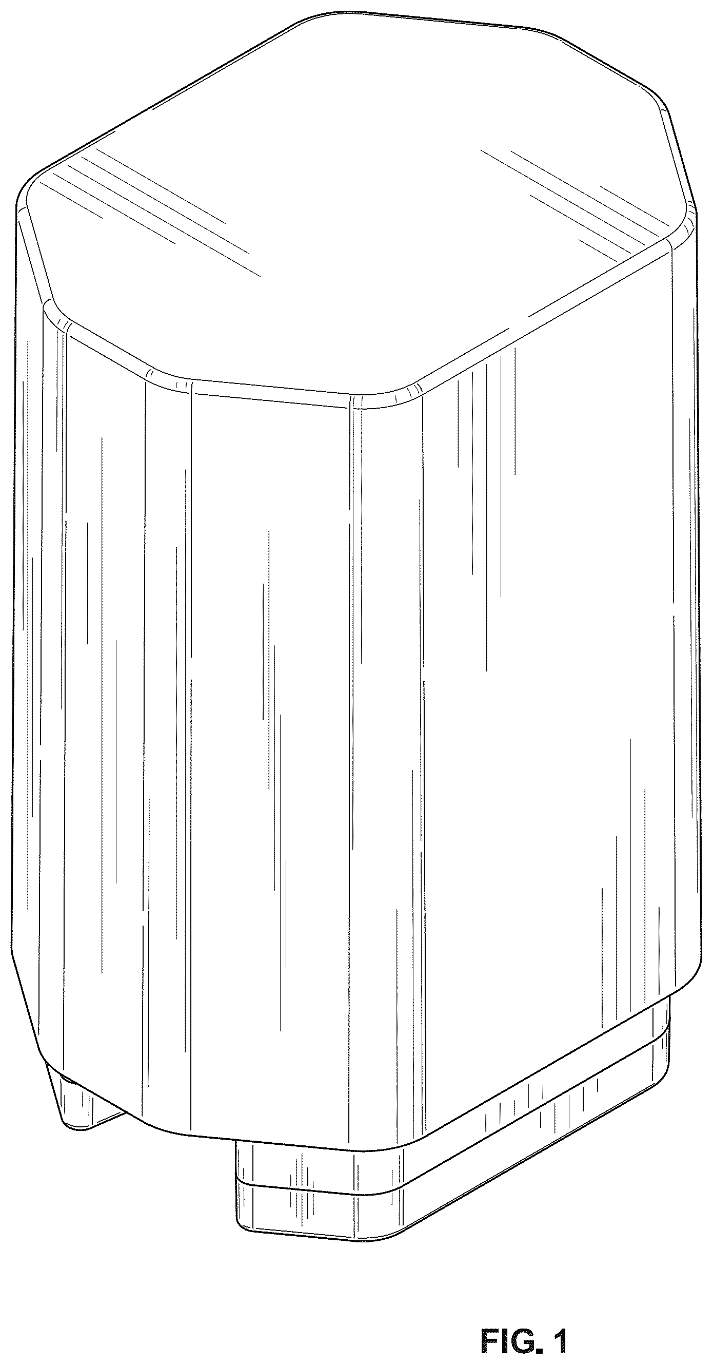 Patent USD1101276 Figure 1 – Sleeve container for cosmetic sachets