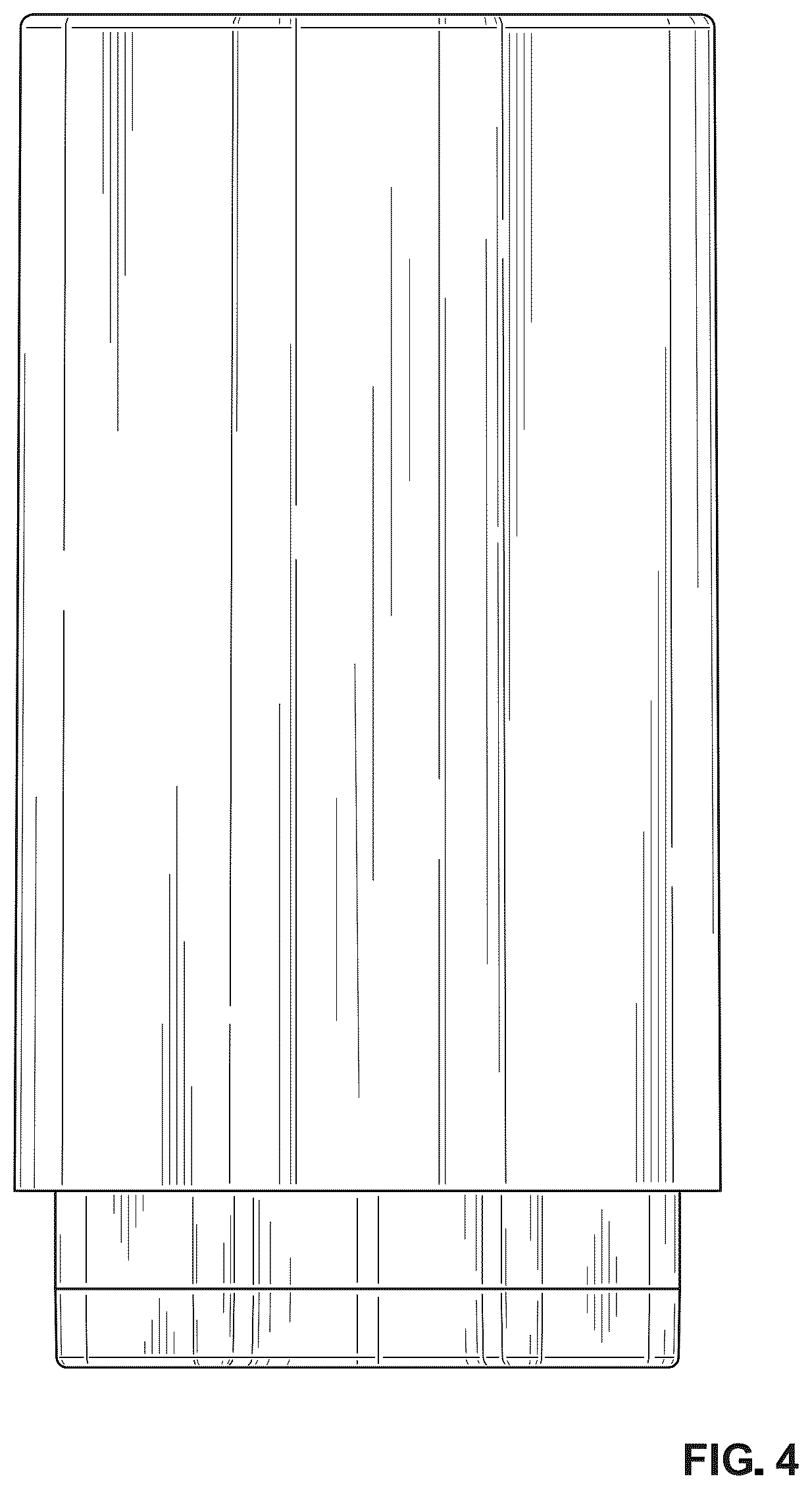 Patent USD1101276 Figure 4 – Sleeve container for cosmetic sachets