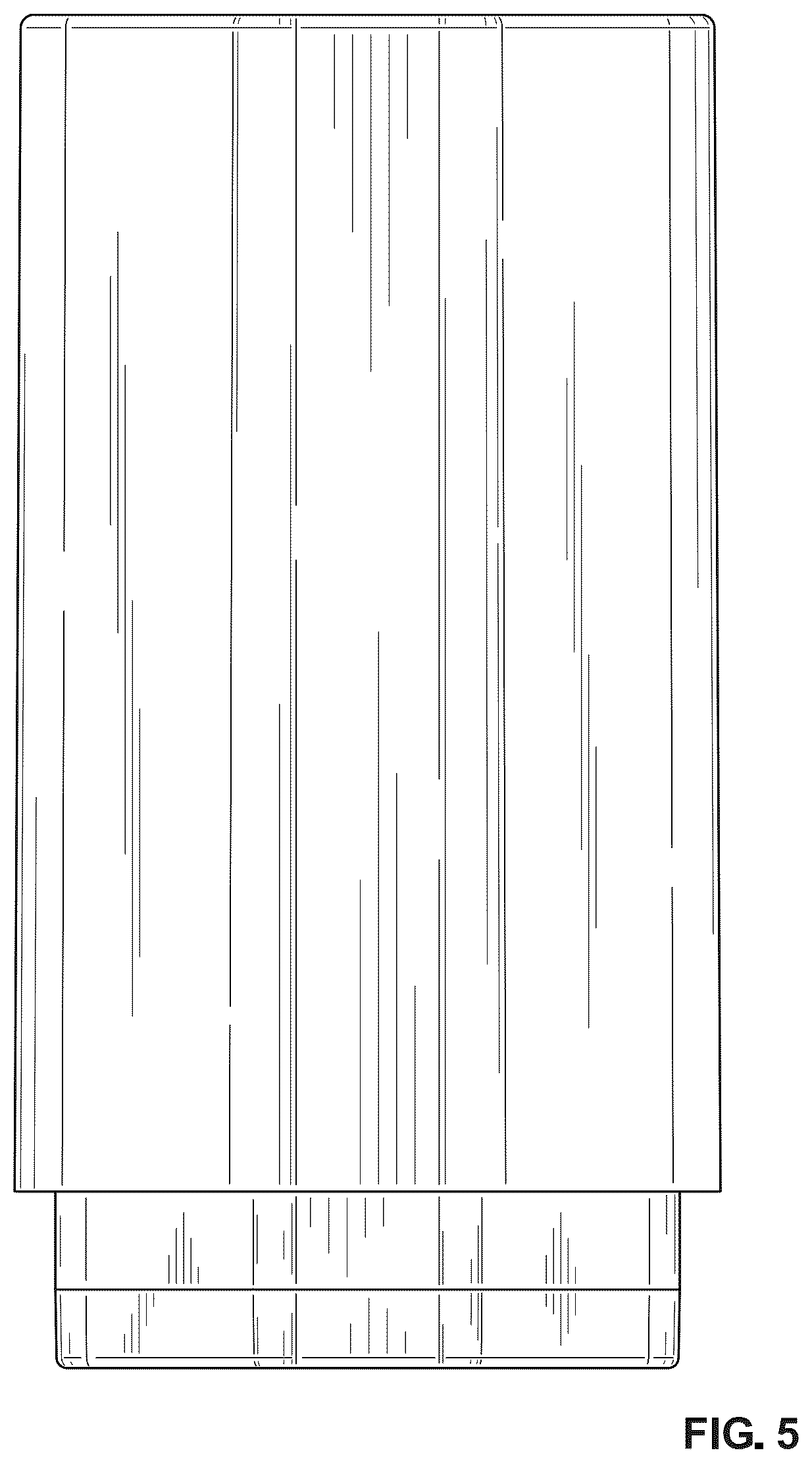 Patent USD1101276 Figure 5 – Sleeve container for cosmetic sachets