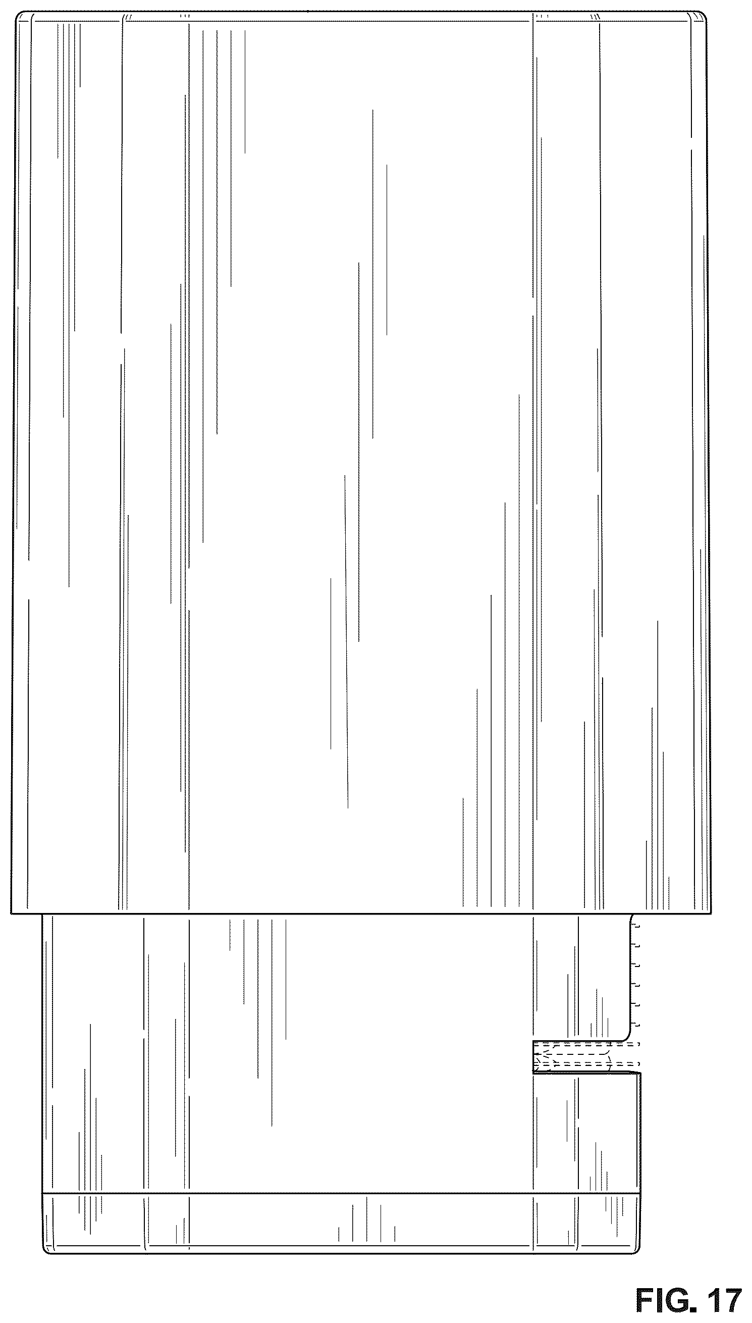 Patent USD1101276 Figure 17 – Sleeve container for cosmetic sachets