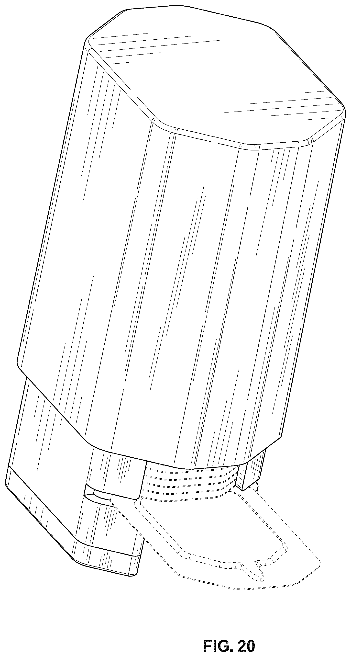 Patent USD1101276 Figure 20 – Sleeve container for cosmetic sachets