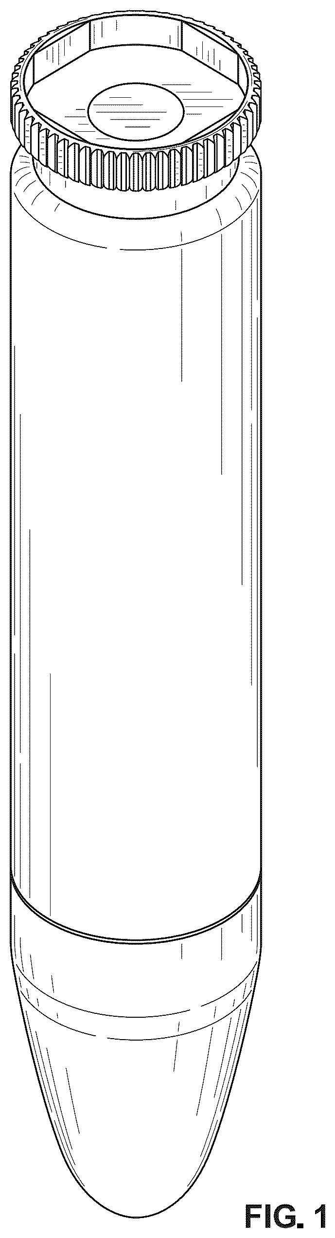 Patent USD1101278 Figure 1 – Bullet-shaped cosmetic applicator housing