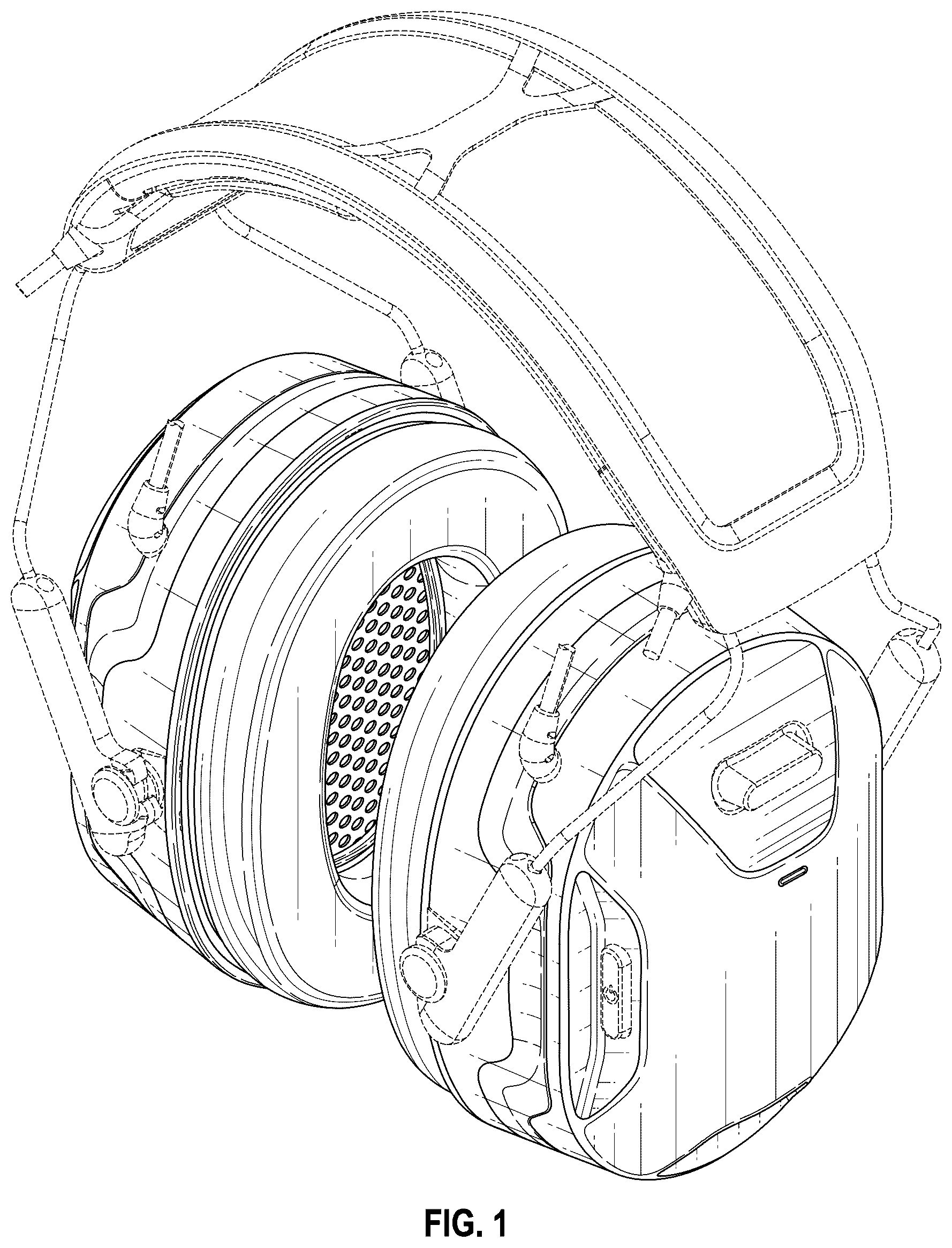Patent USD1101287 — Hearing protection cups — Figure 1