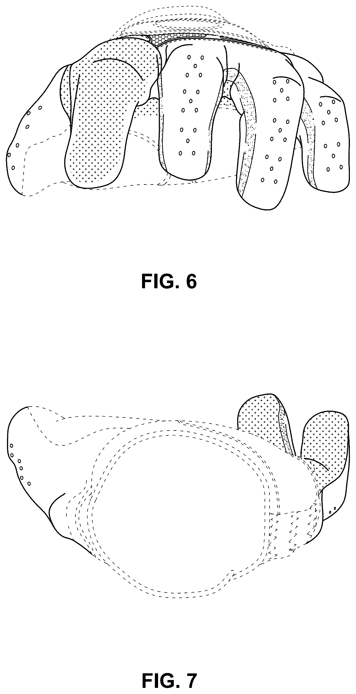 Patent USD1101288 Figure 6 – Golf glove