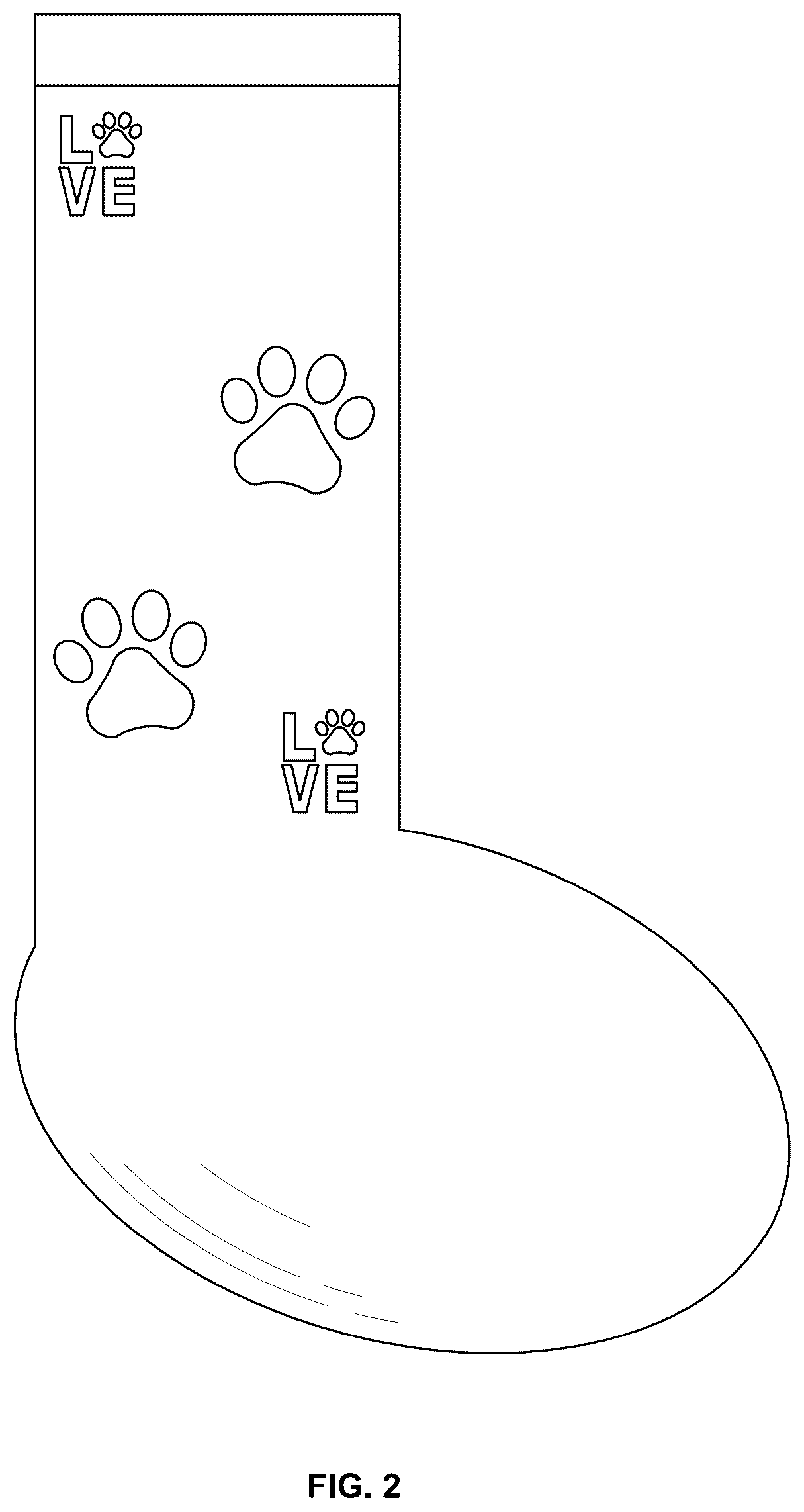 Patent USD1101296 Figure 2 – Animal paw glove